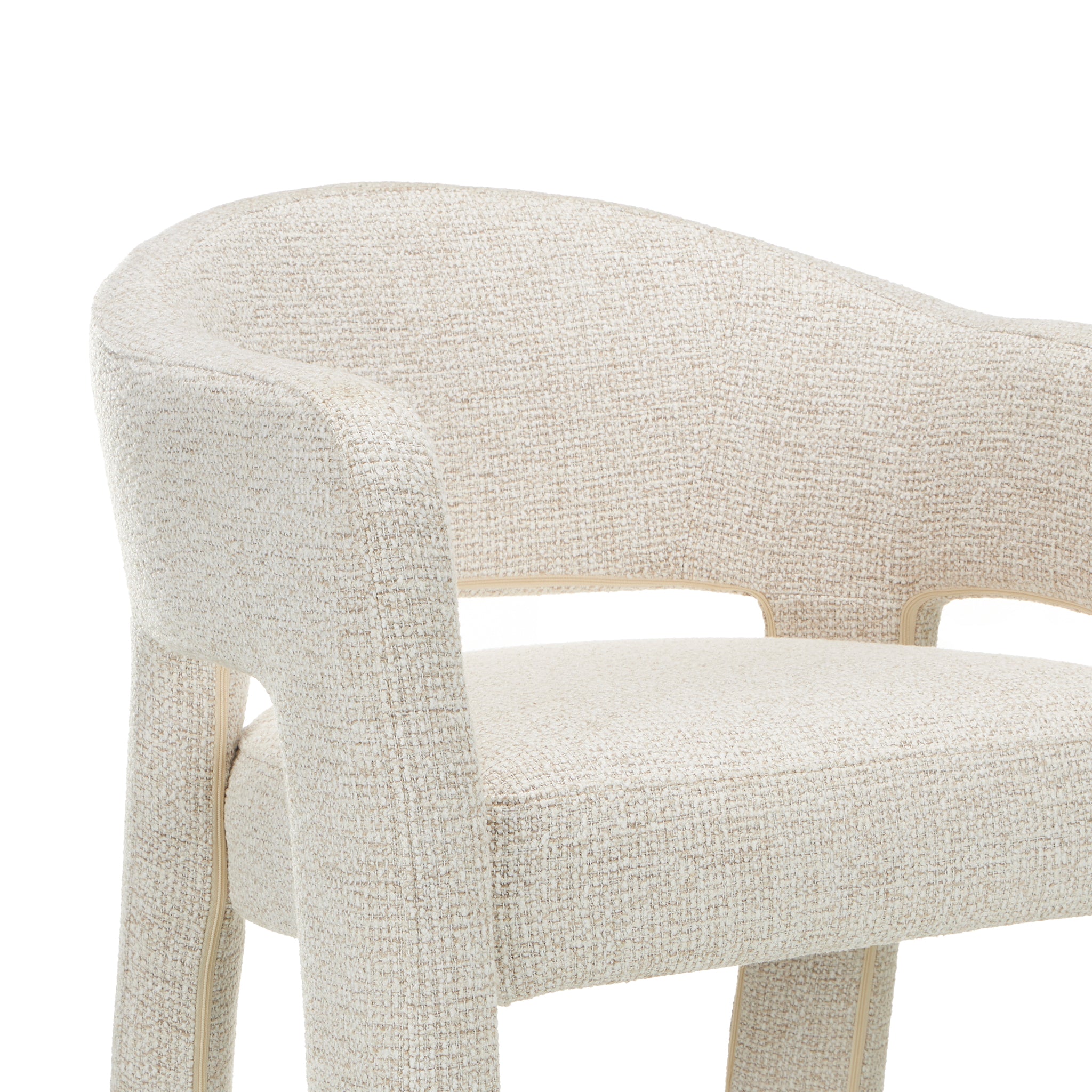 66cm Fabric Amalfi Bar Stool - Verona Ivory (Set of 2)
