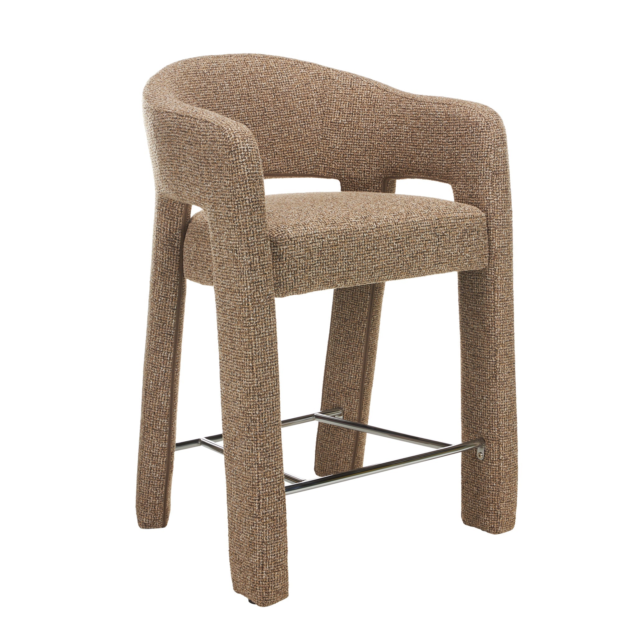 66cm Fabric Amalfi Bar Stool - Verona Light Tan (Set of 2)