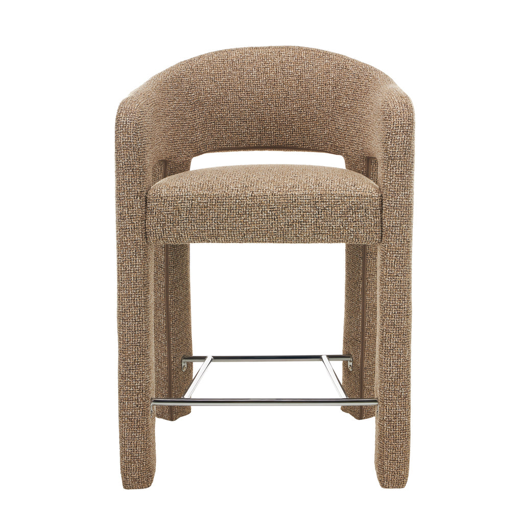 66cm Fabric Amalfi Bar Stool - Verona Light Tan (Set of 2)