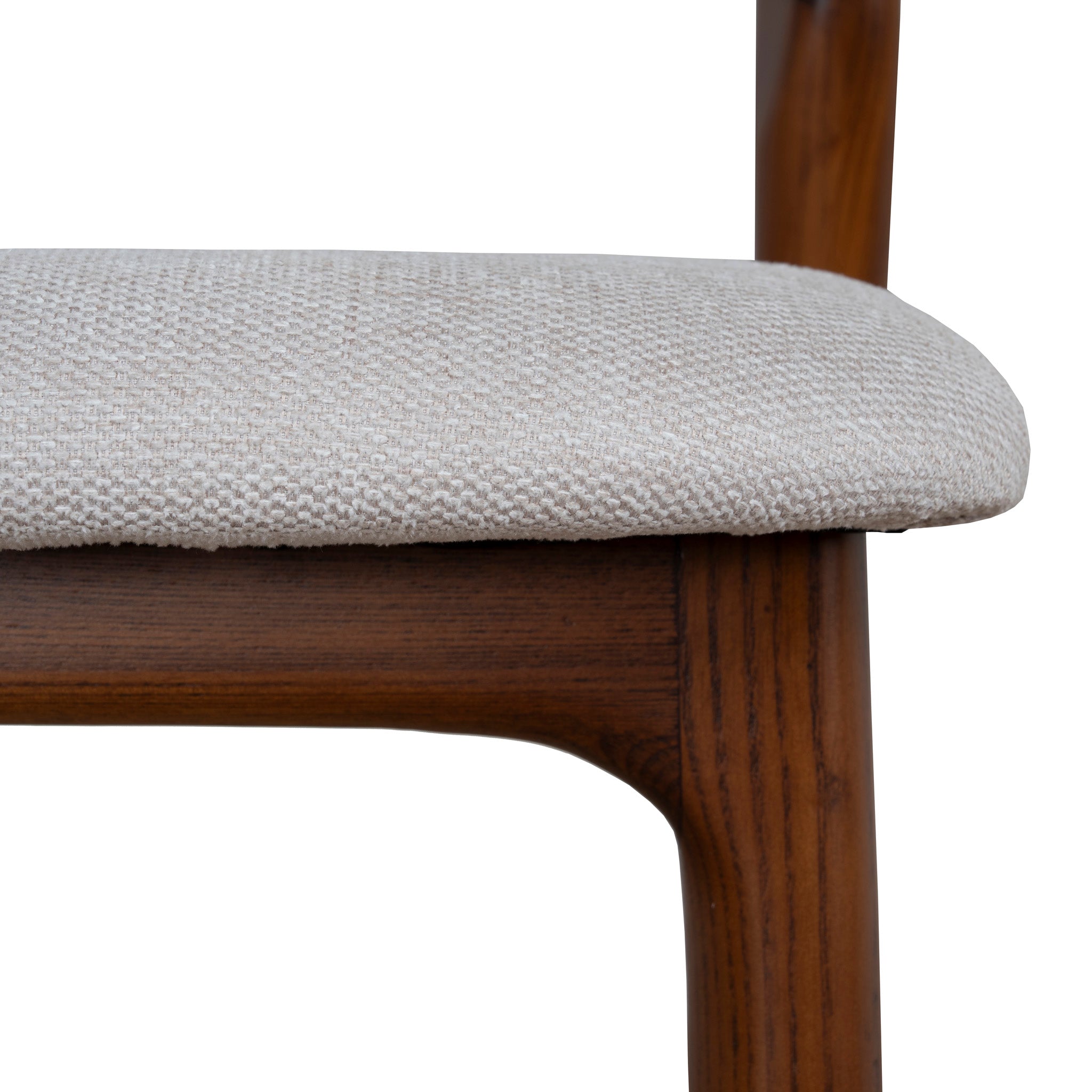 65cm Walnut Amalfi Bar Stool - Naxos Beige