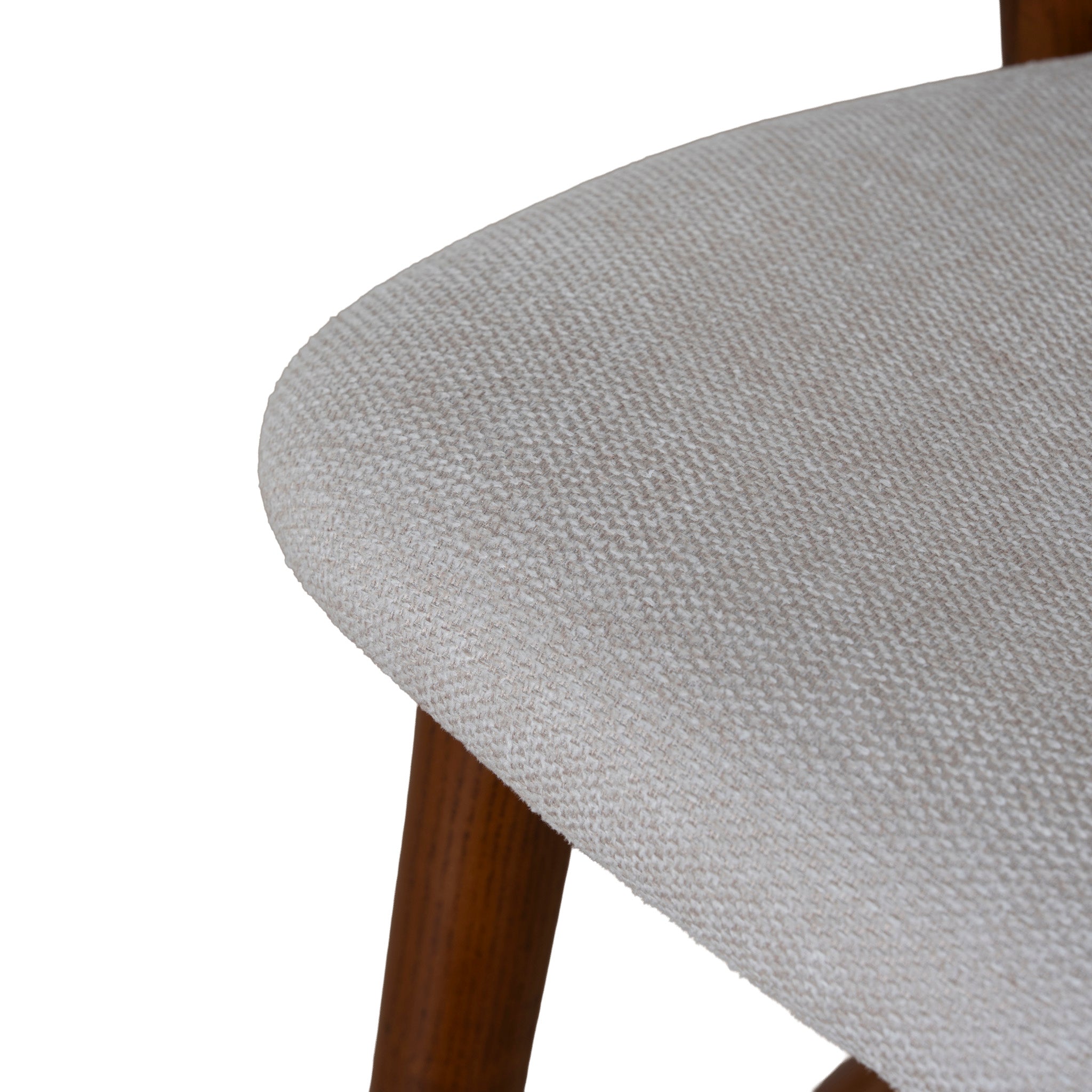 65cm Walnut Amalfi Bar Stool - Naxos Beige