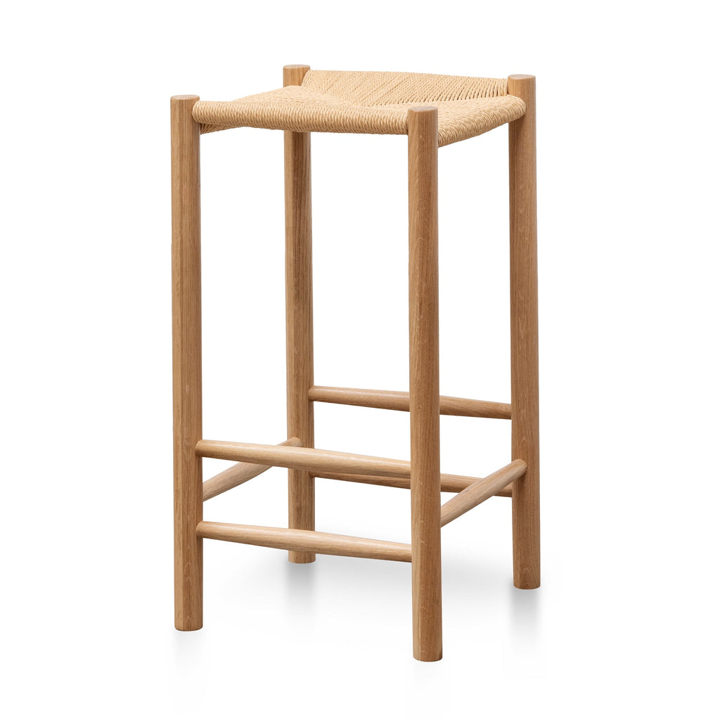 65cm Oak Amalfi Bar Stool - Natural