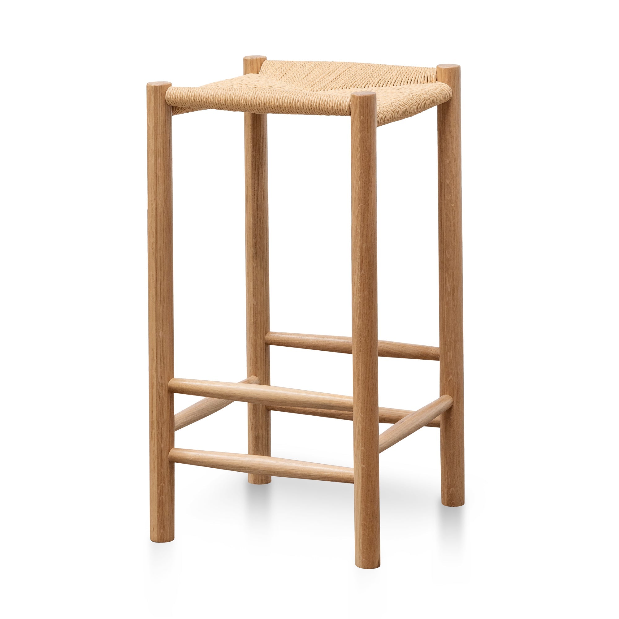 65cm Oak Amalfi Bar Stool - Natural