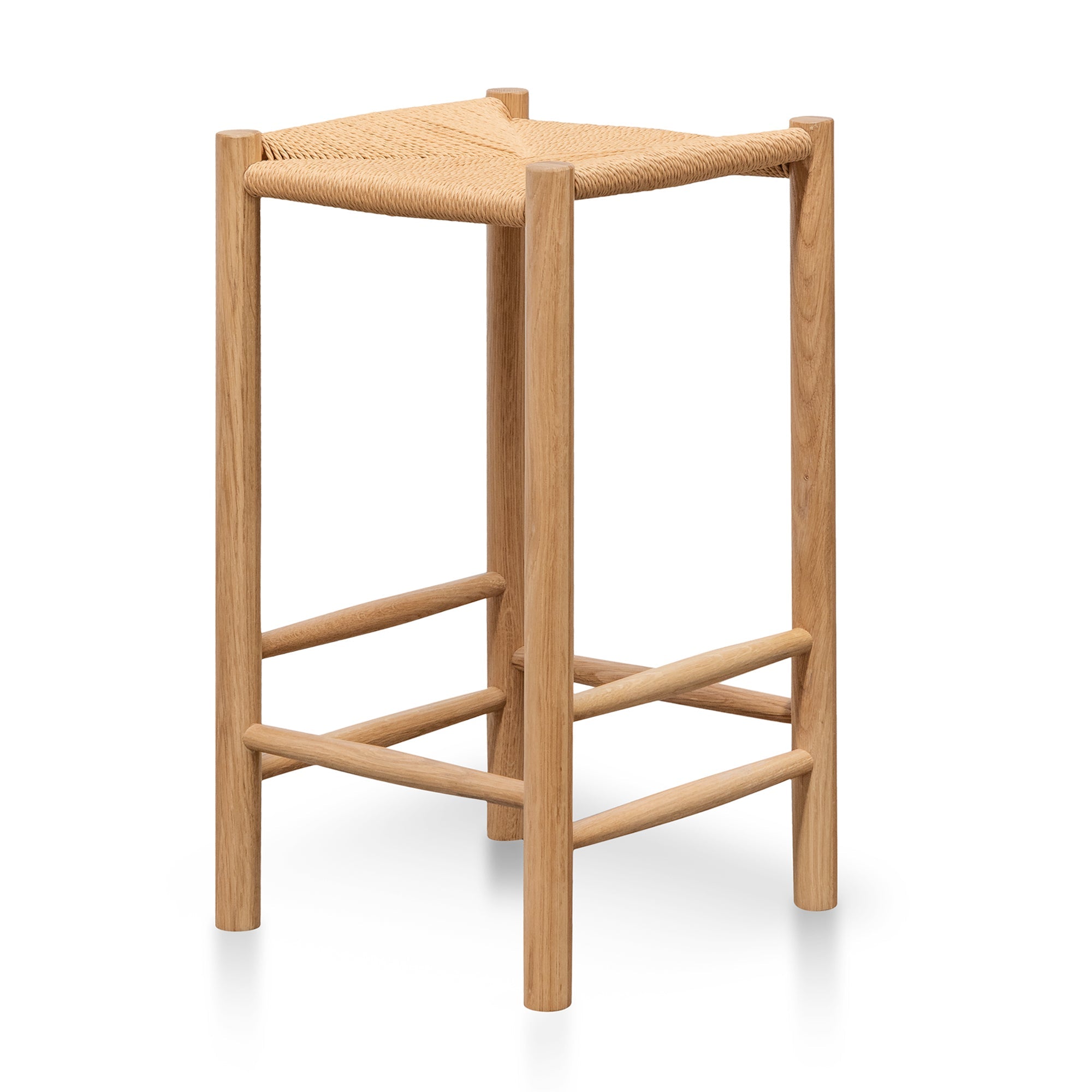 65cm Oak Amalfi Bar Stool - Natural