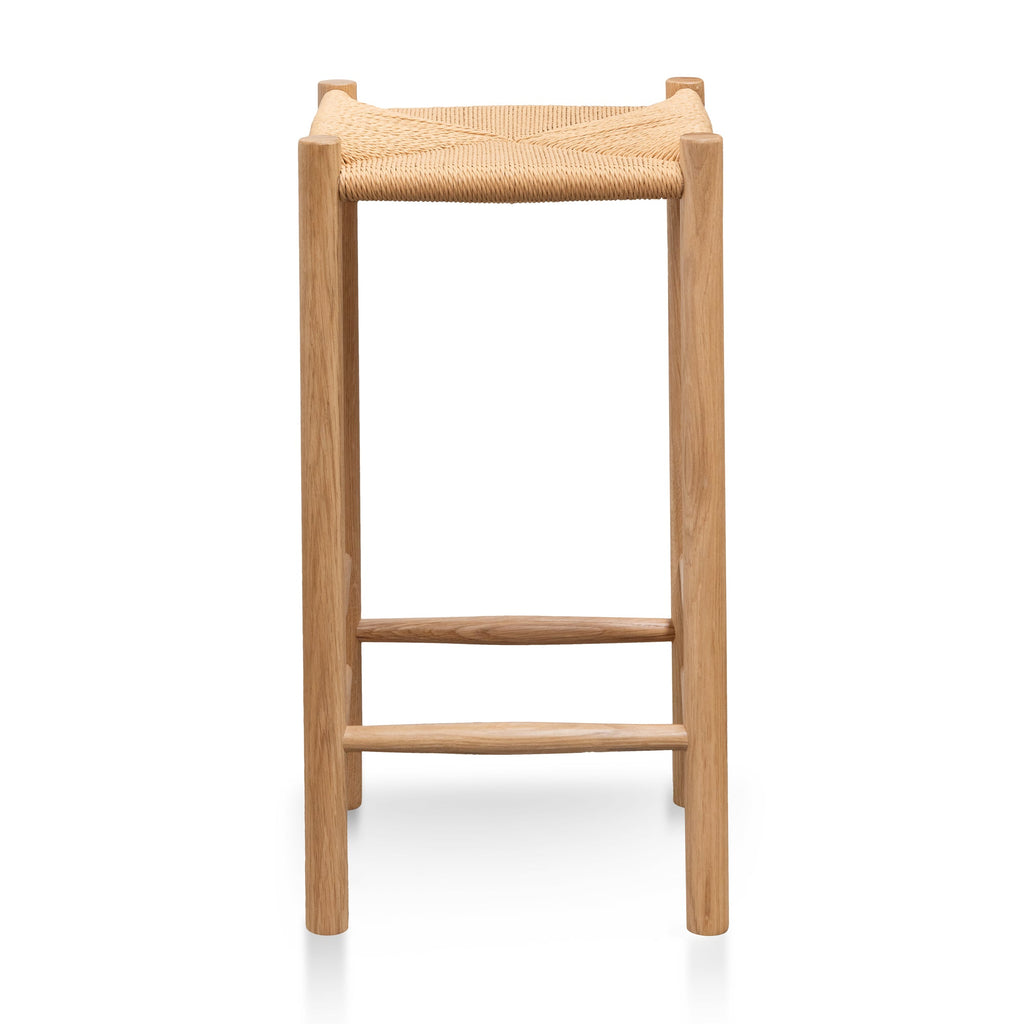 65cm Oak Amalfi Bar Stool - Natural