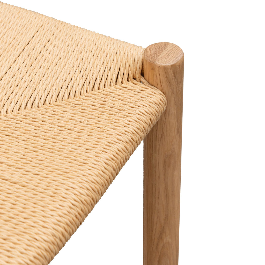 65cm Oak Amalfi Bar Stool - Natural
