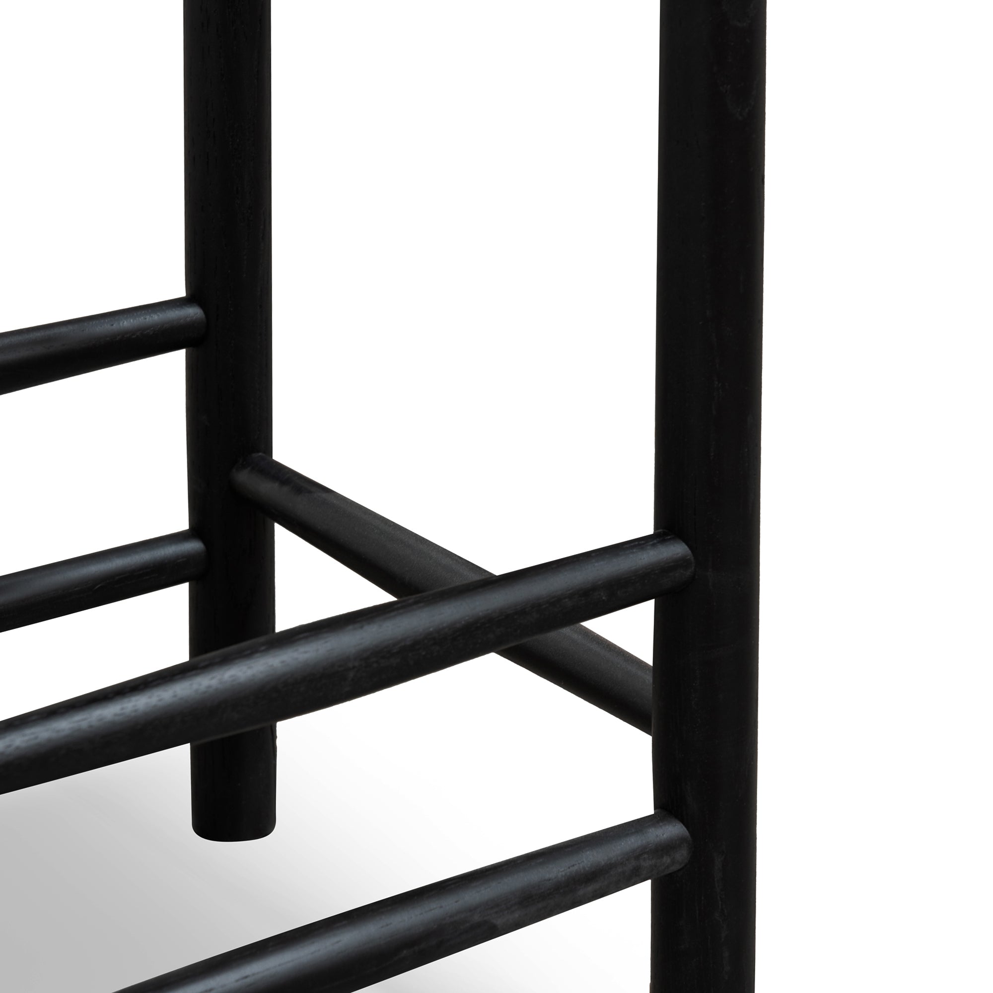 65cm Oak Amalfi Bar Stool - Black
