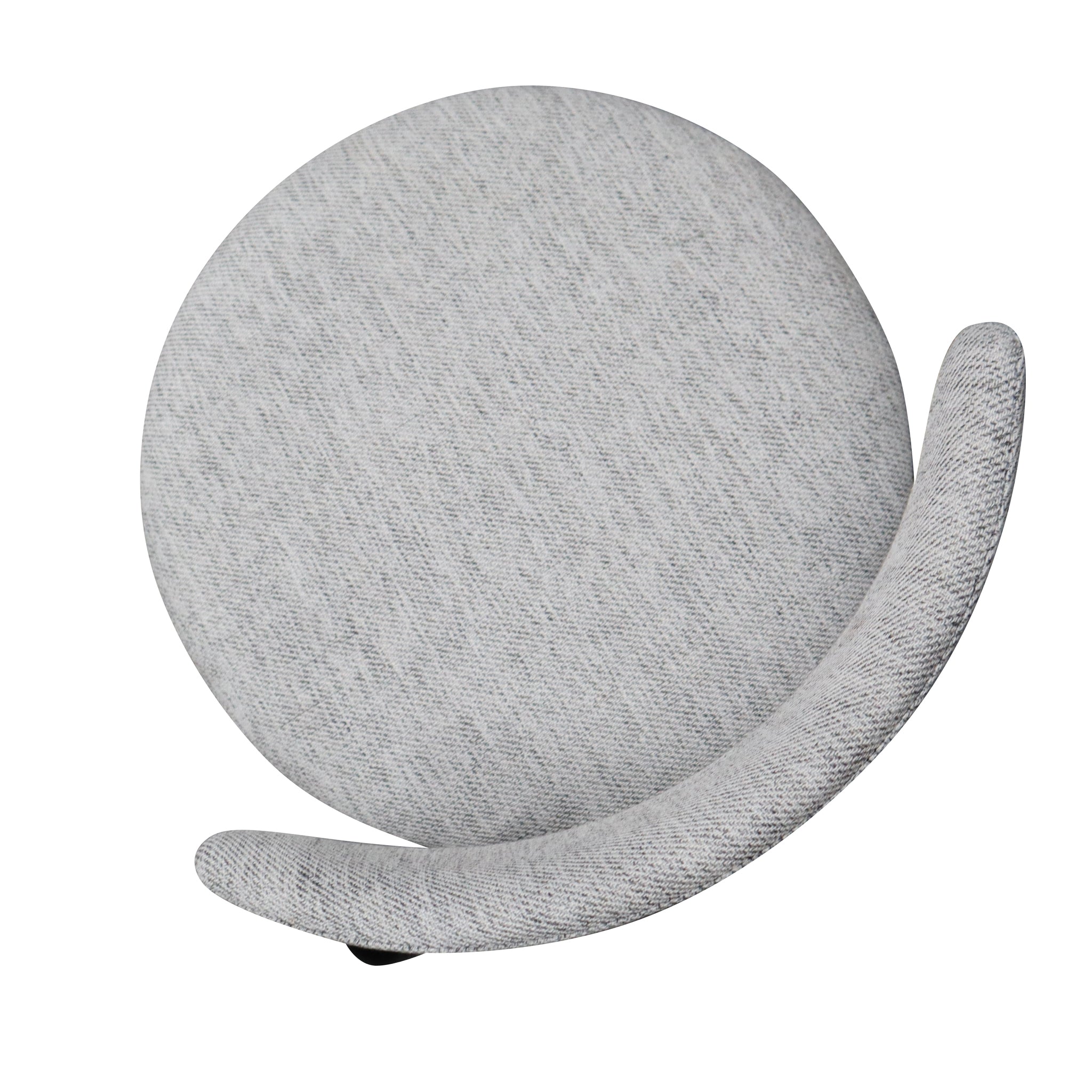 65cm Fabric Amalfi Bar Stool - Silver Grey and Black Legs (Set of 2)