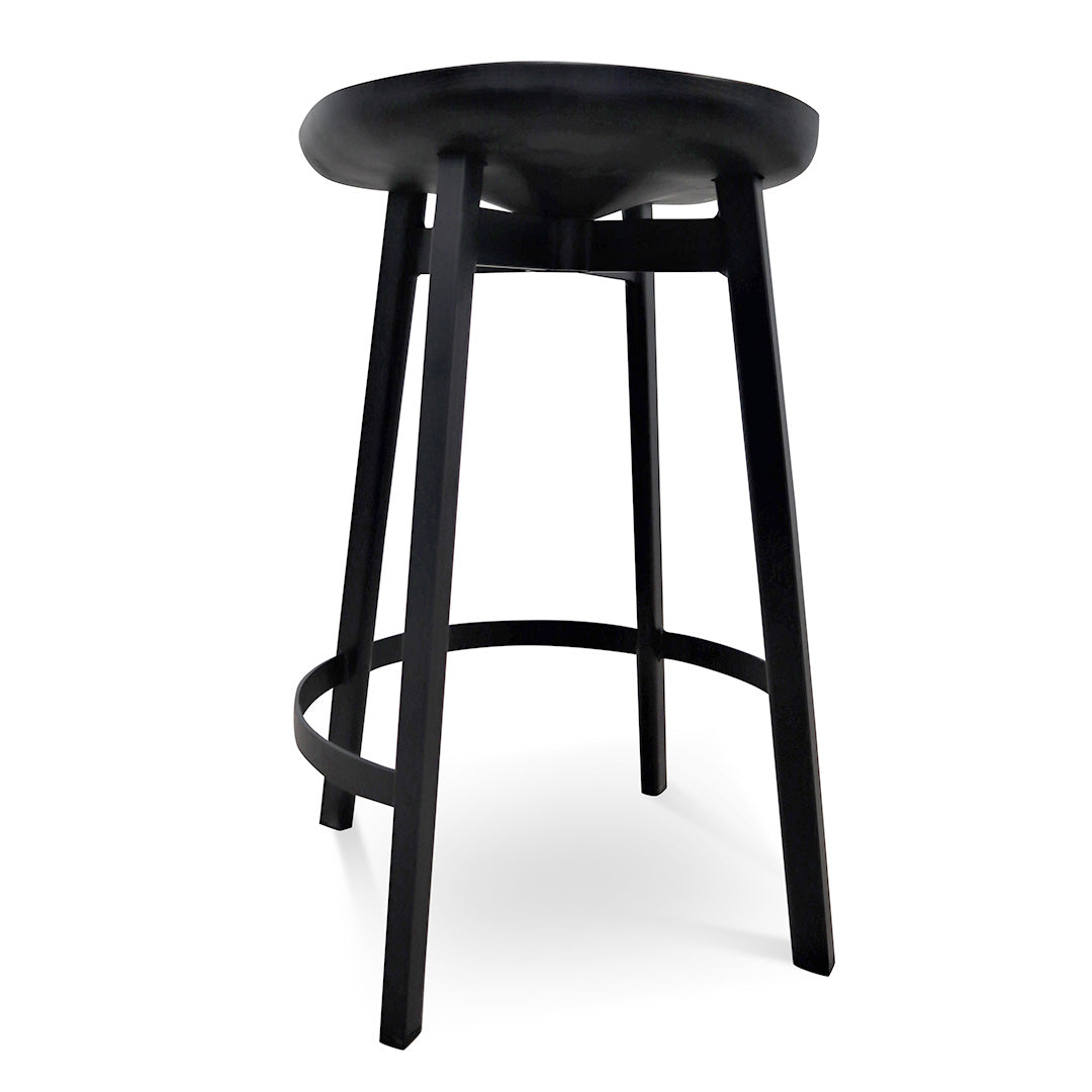 65cm Amalfi Bar Stool - Black