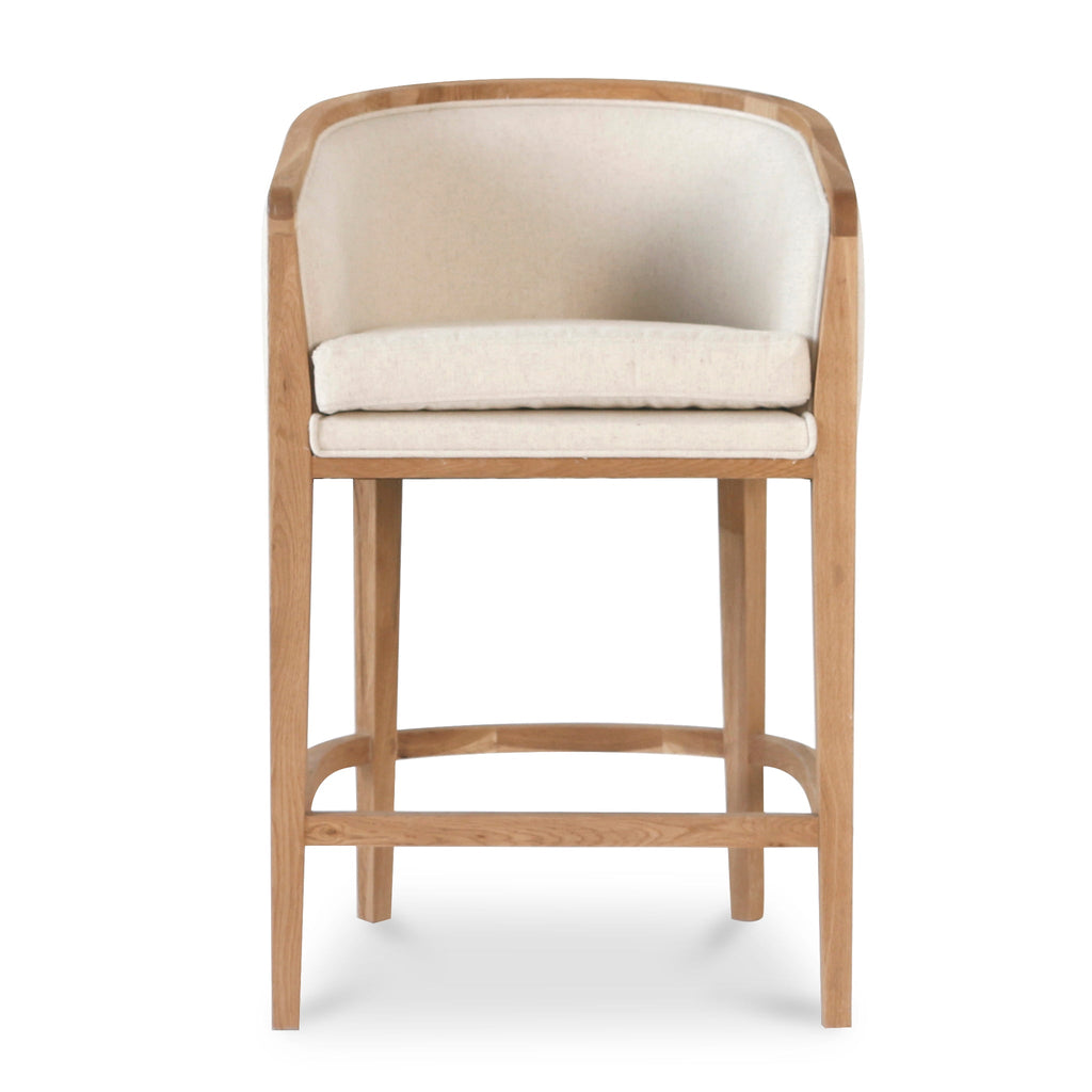 65cm Black Frame Amalfi Bar Stool - Dawn Beige