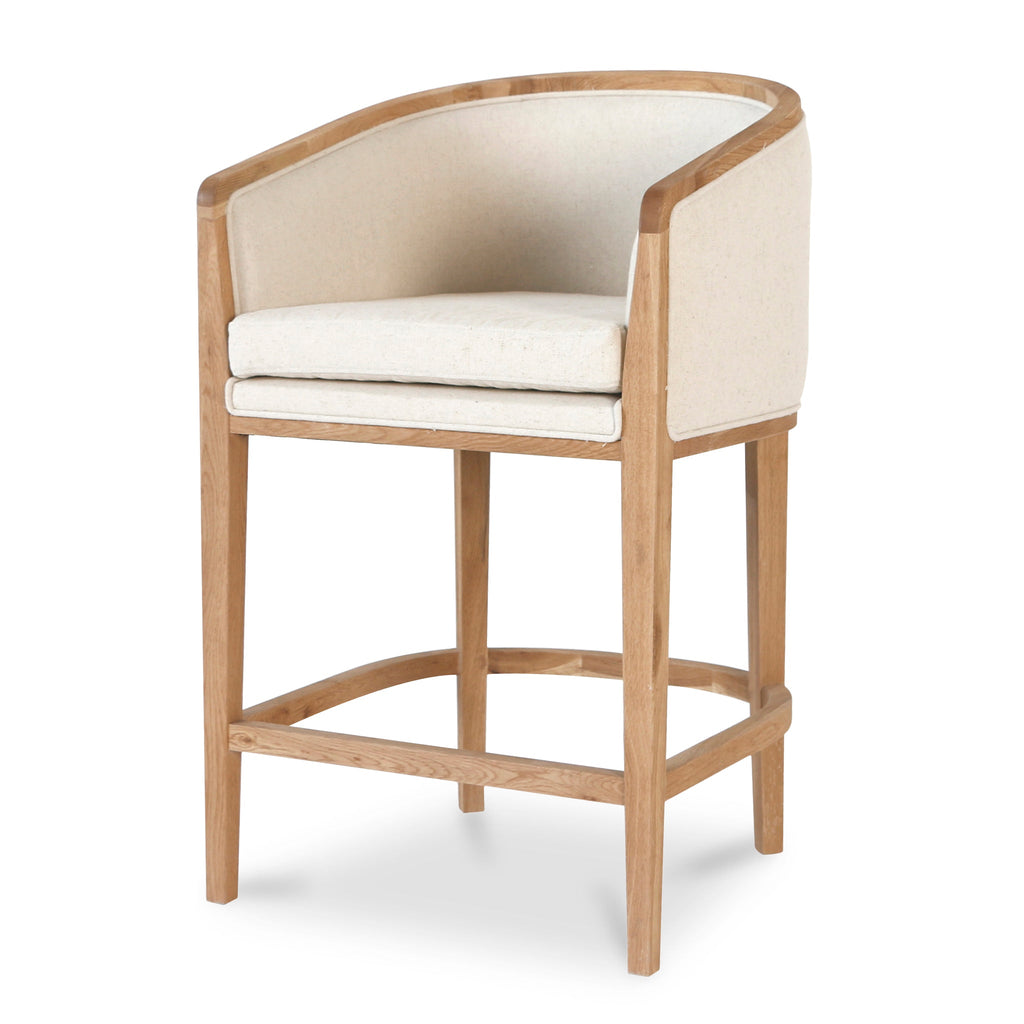 65cm Black Frame Amalfi Bar Stool - Dawn Beige