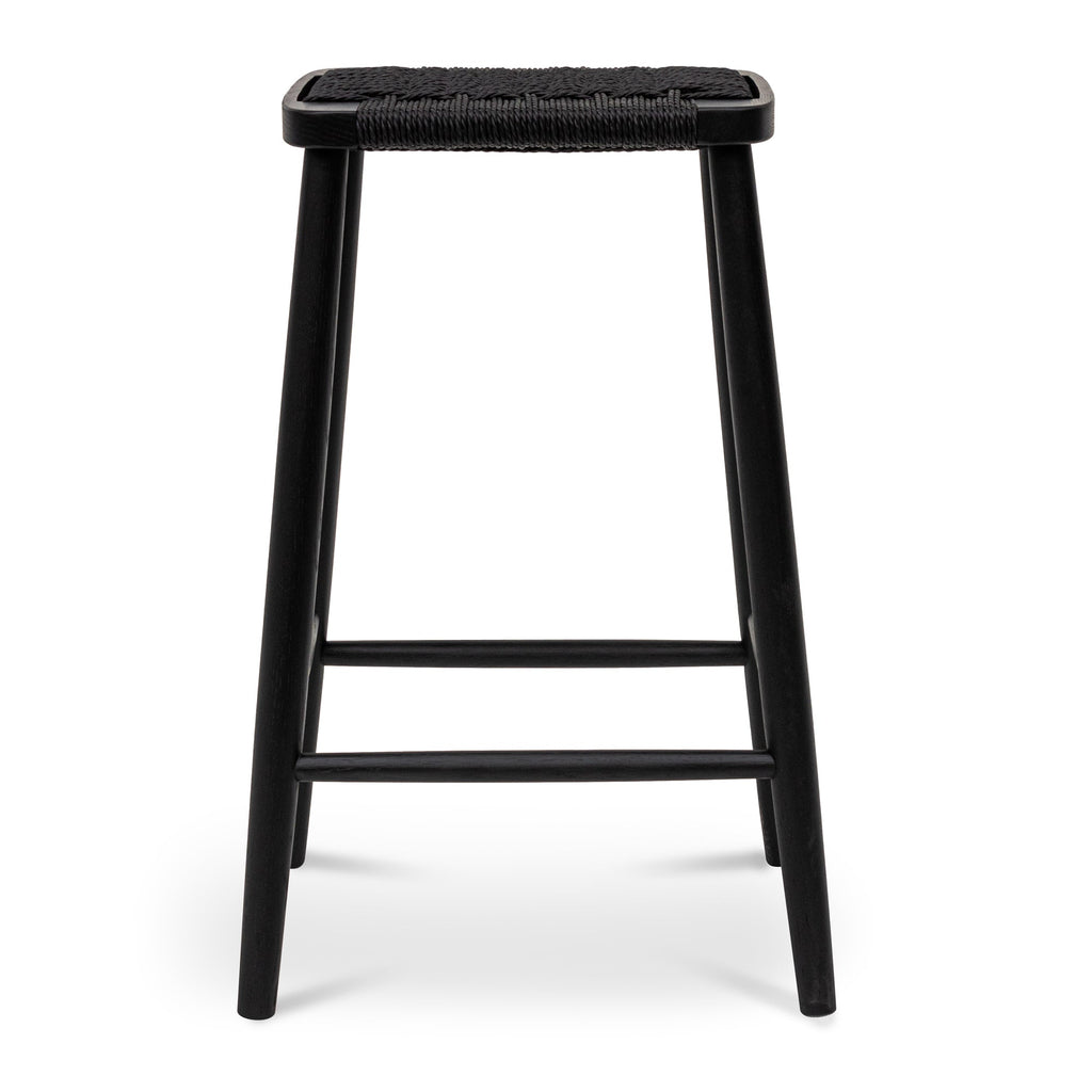 65cm Amalfi Bar Stool - Full Black