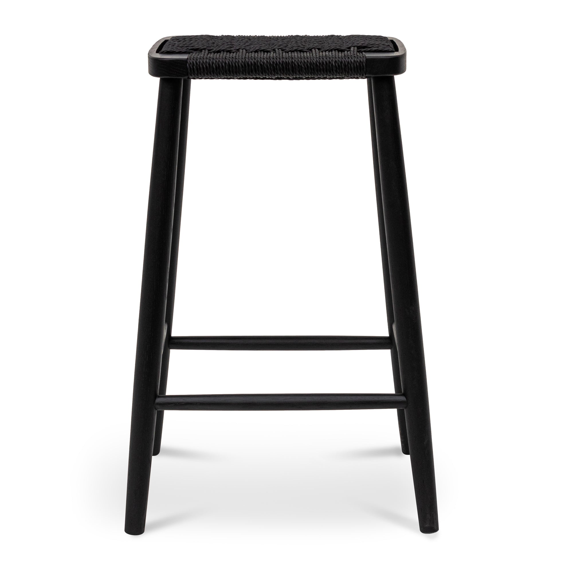65cm Amalfi Bar Stool - Full Black