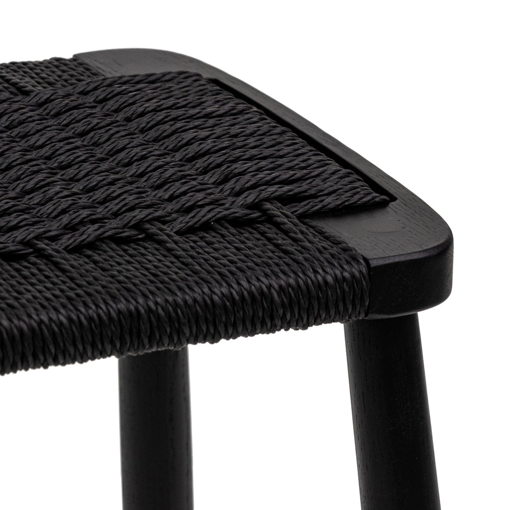 65cm Amalfi Bar Stool - Full Black