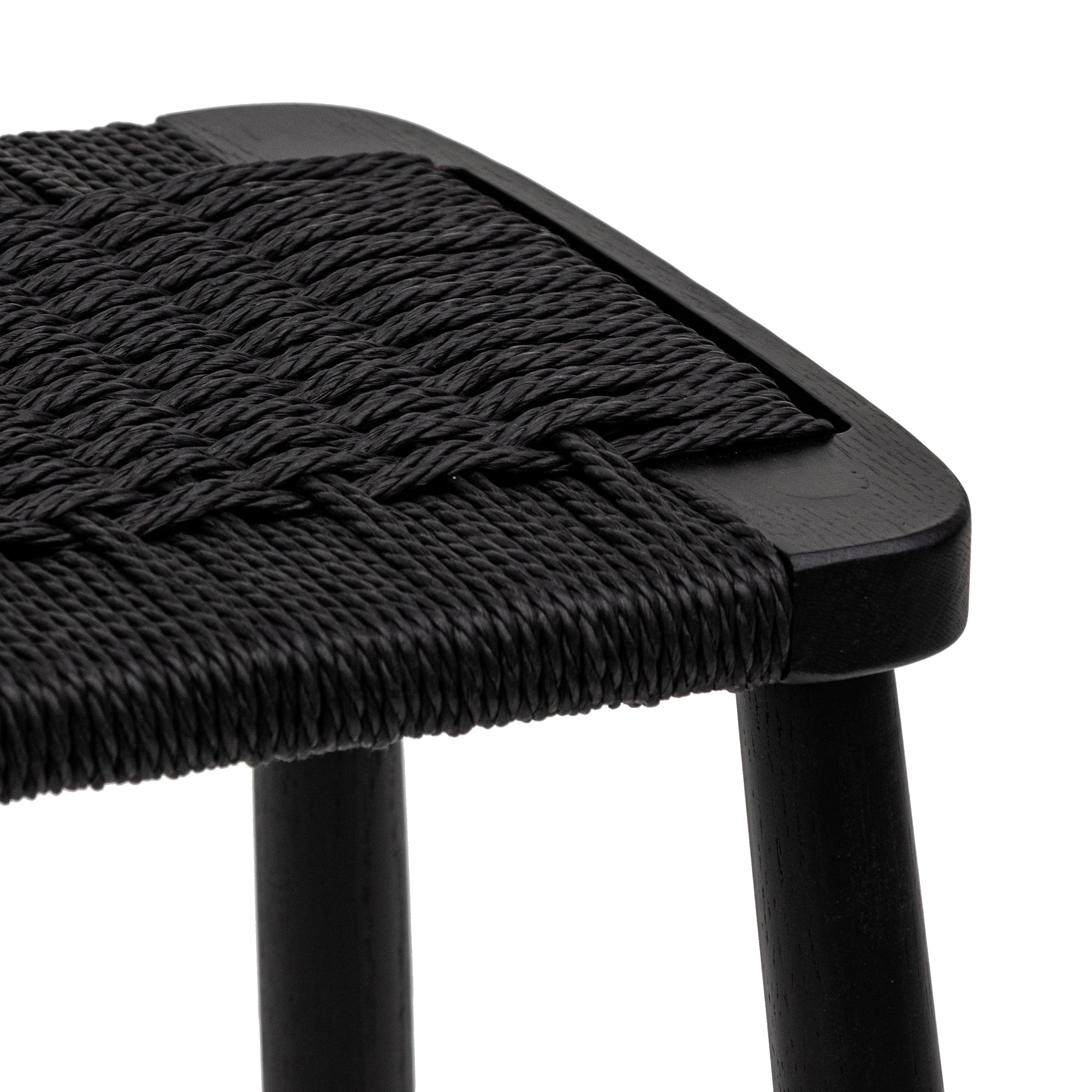 65cm Amalfi Bar Stool - Full Black