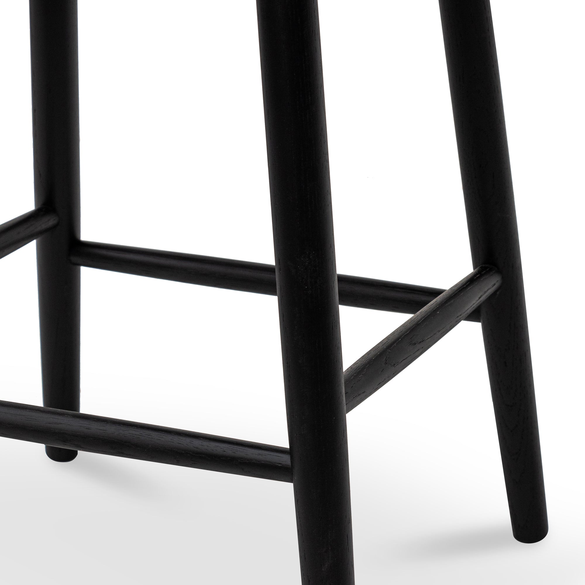 65cm Amalfi Bar Stool - Full Black