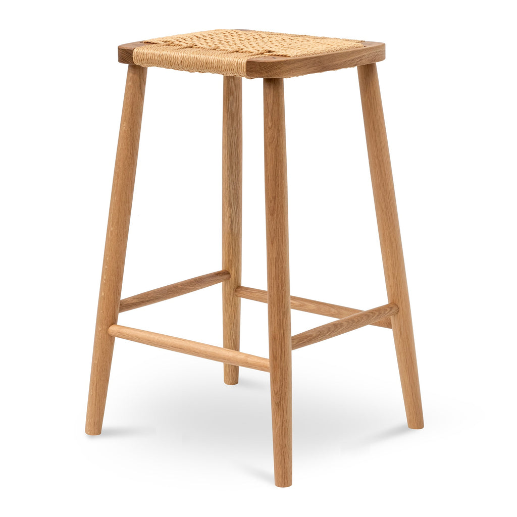 65cm Rattan Amalfi Bar Stool - Natural