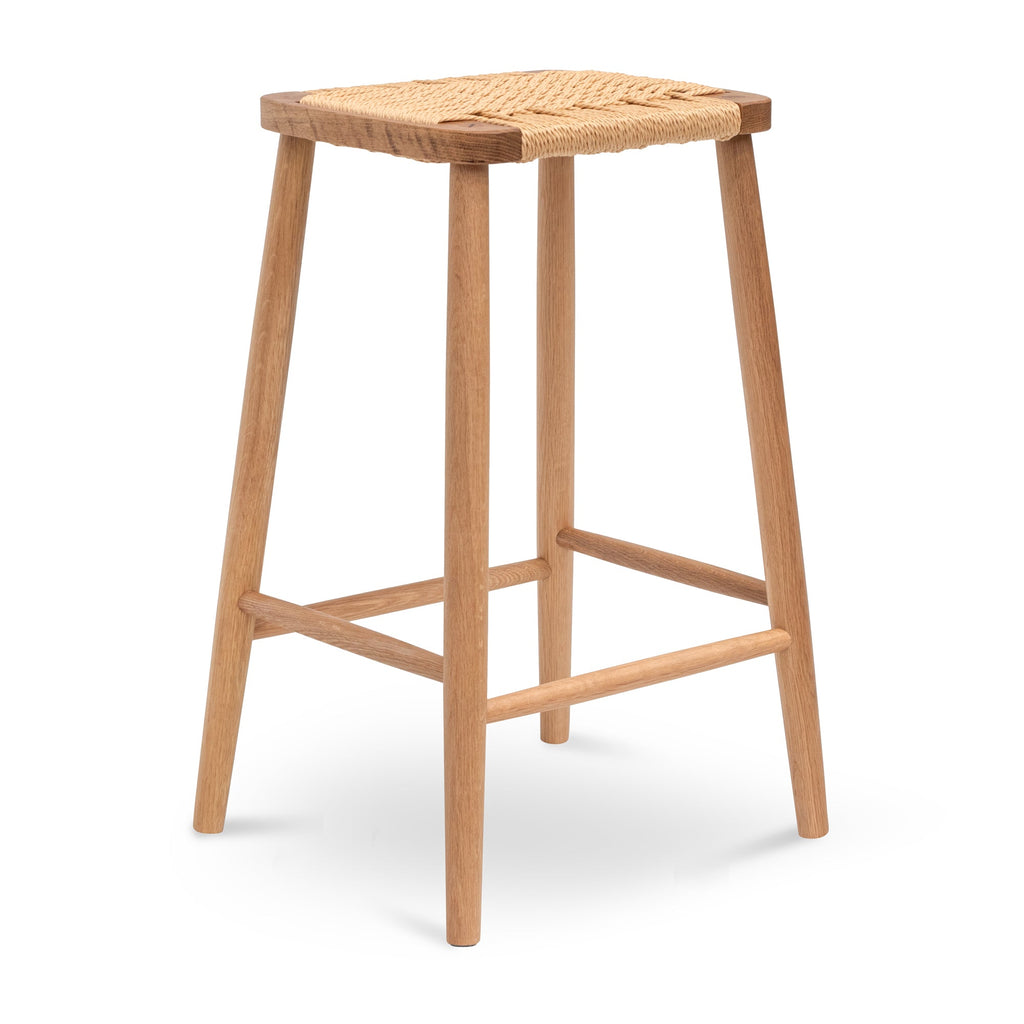 65cm Rattan Amalfi Bar Stool - Natural