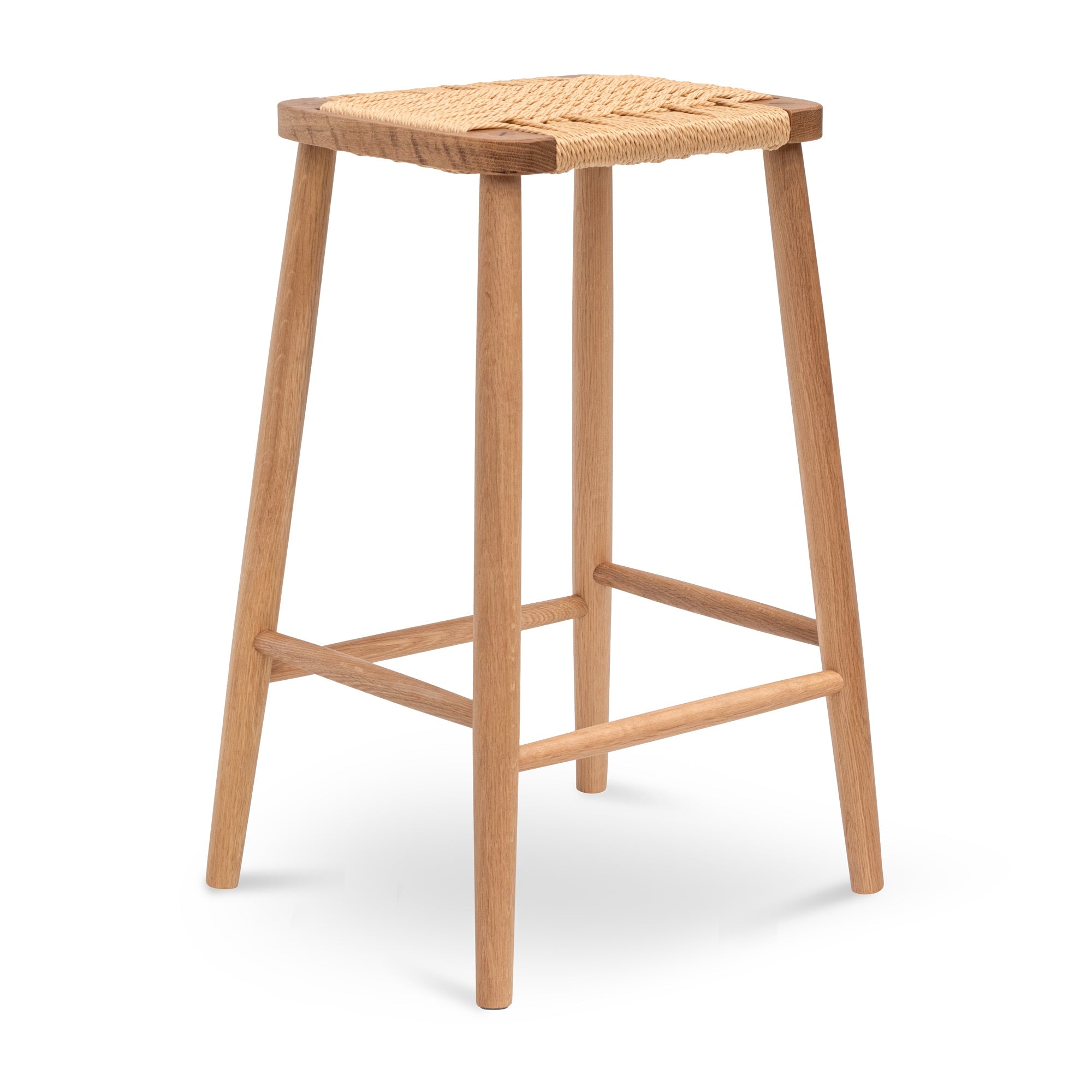 65cm Rattan Amalfi Bar Stool - Natural