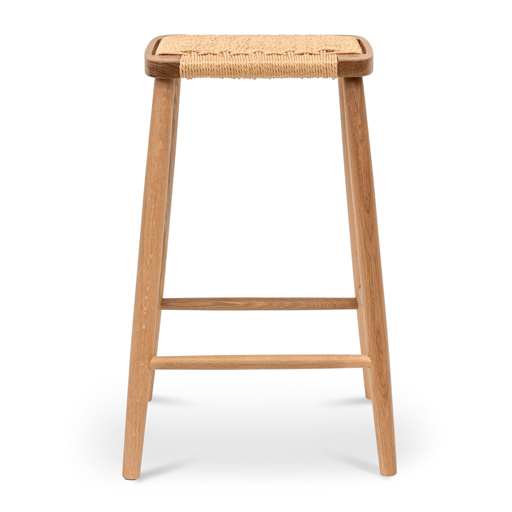 65cm Rattan Amalfi Bar Stool - Natural