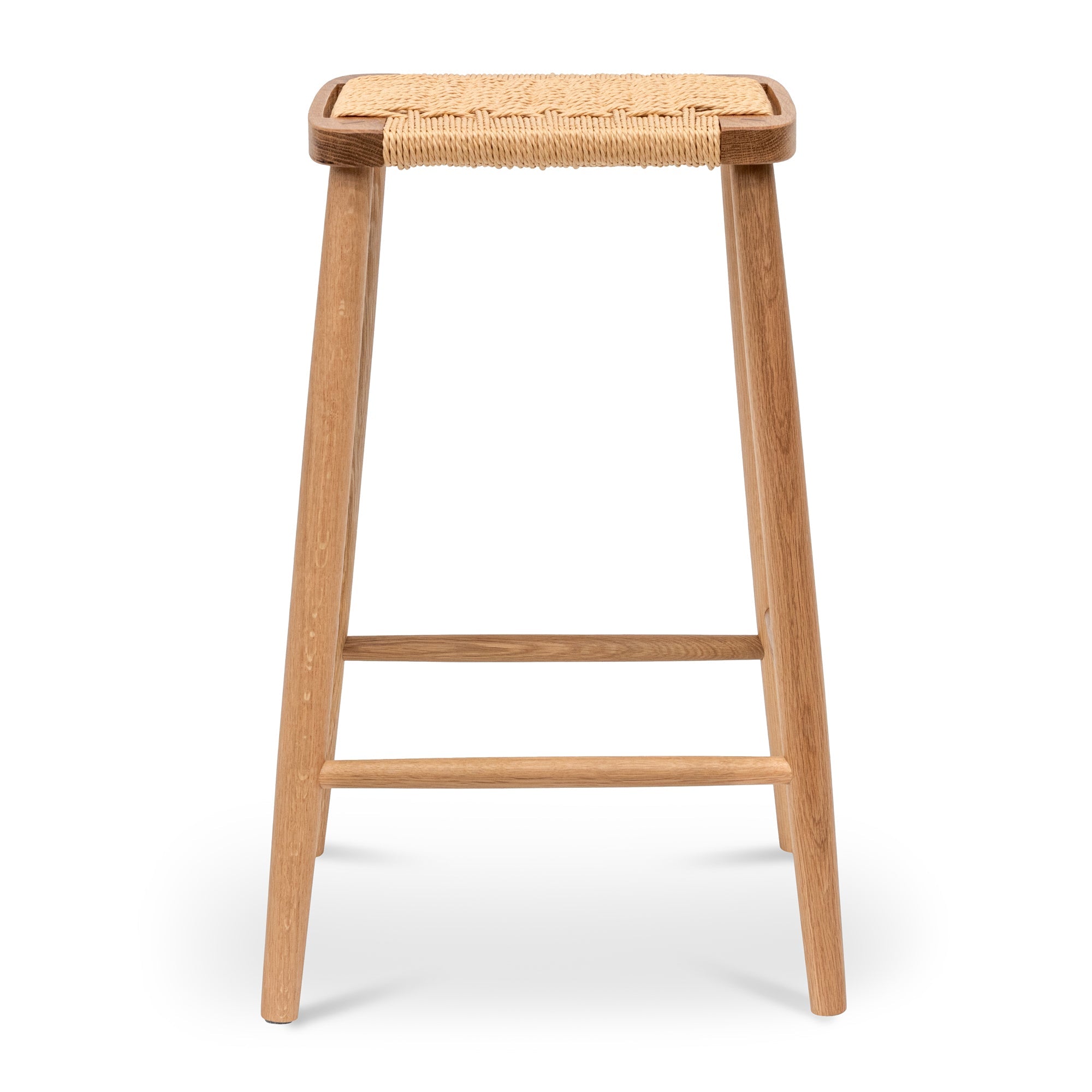 65cm Rattan Amalfi Bar Stool - Natural