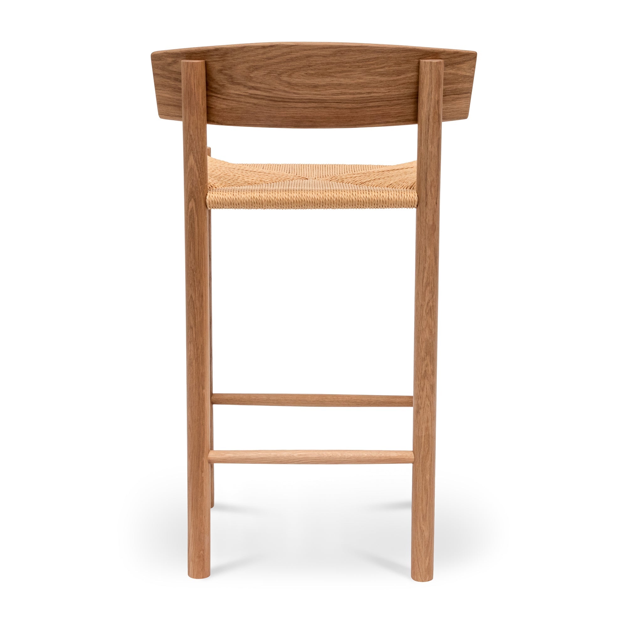 65cm Amalfi Bar Stool - Natural with Back Rest
