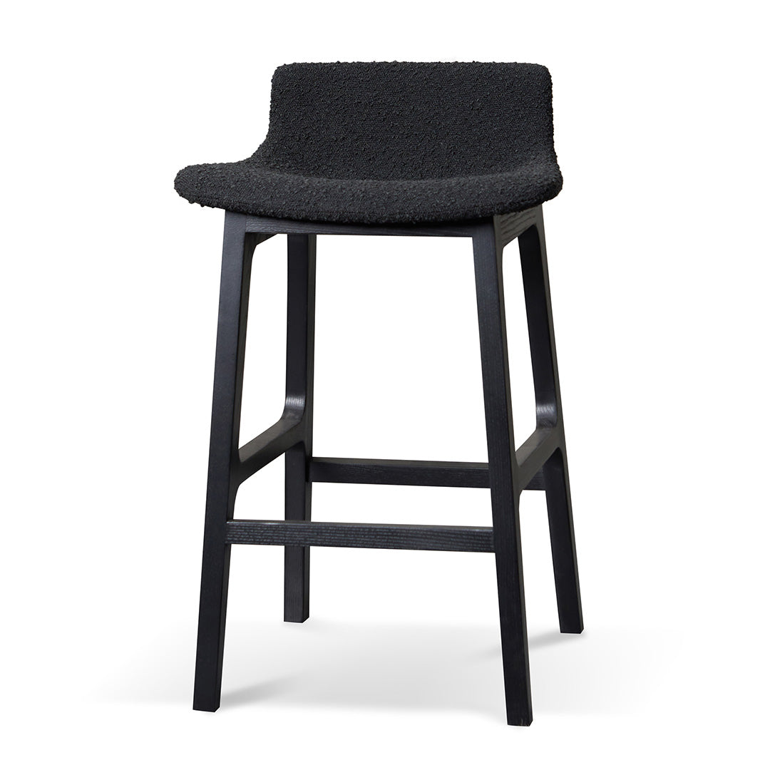 65cm Amalfi Bar Stool - Full Black