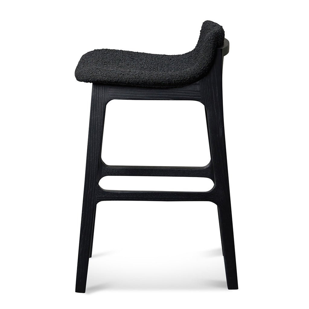 65cm Amalfi Bar Stool - Full Black