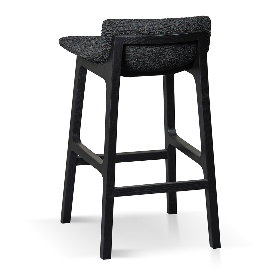 65cm Amalfi Bar Stool - Full Black