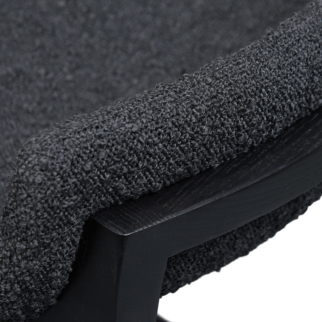 65cm Amalfi Bar Stool - Full Black
