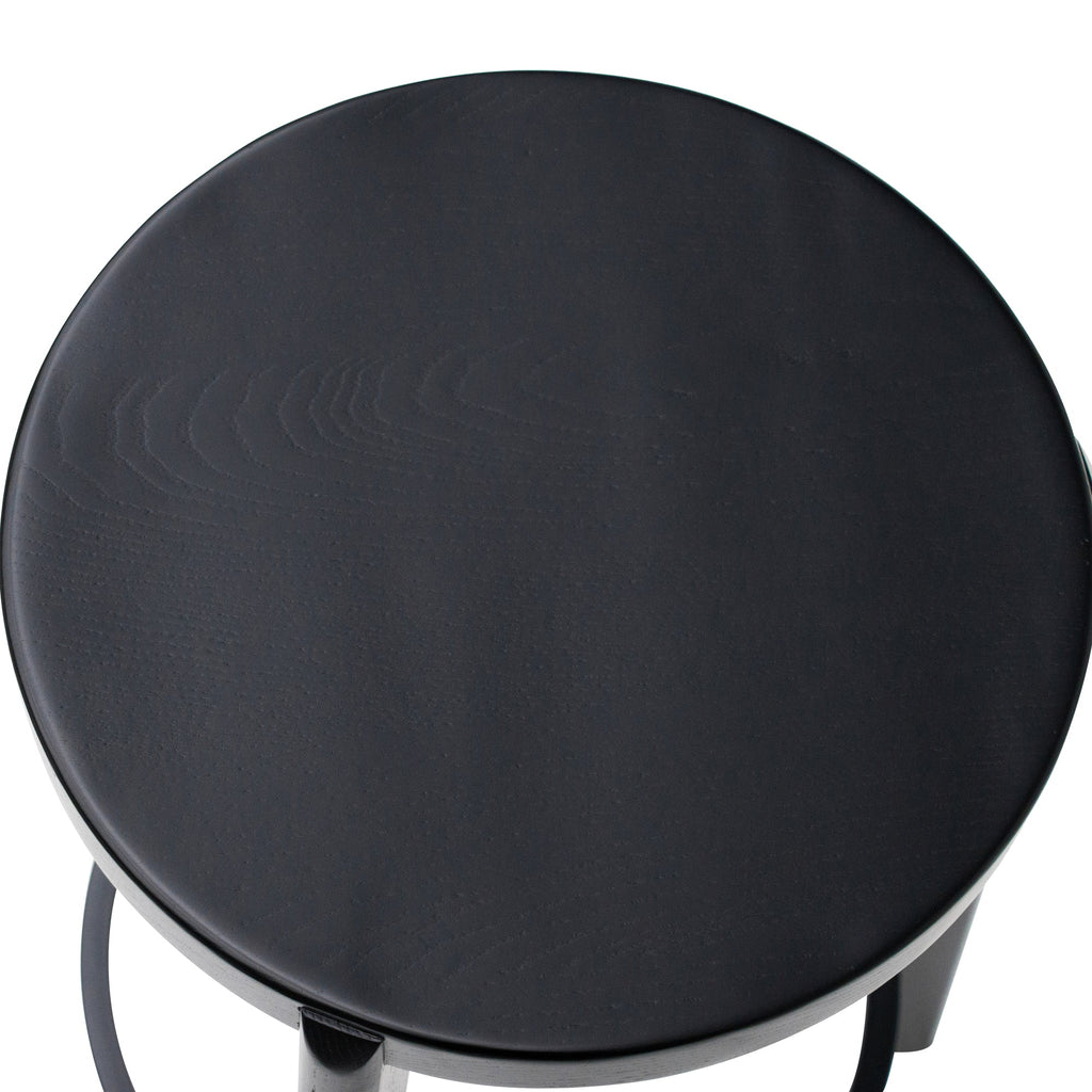 65cm Solid wood Amalfi Bar Stool - Full Black - Last one