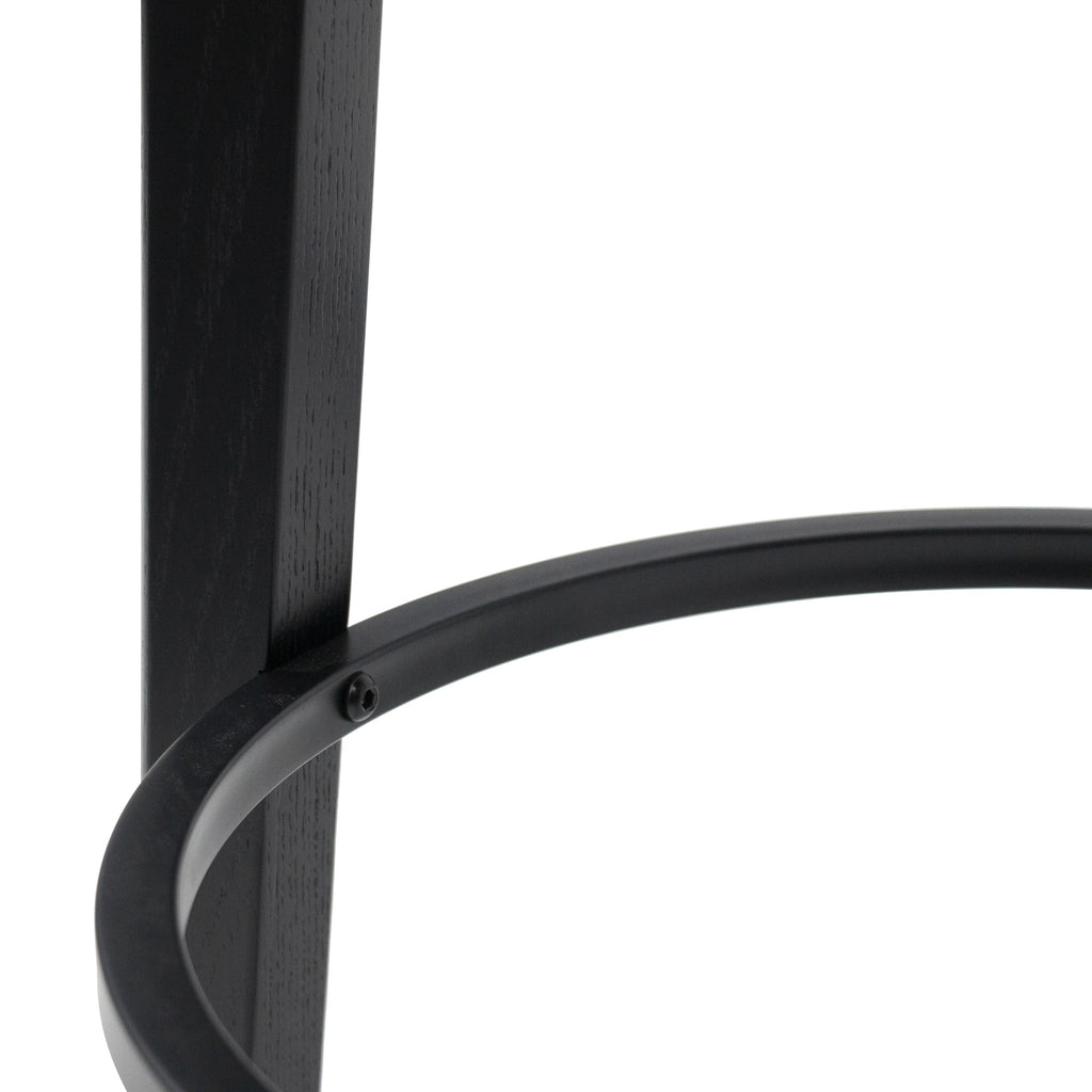 65cm Solid wood Amalfi Bar Stool - Full Black - Last one