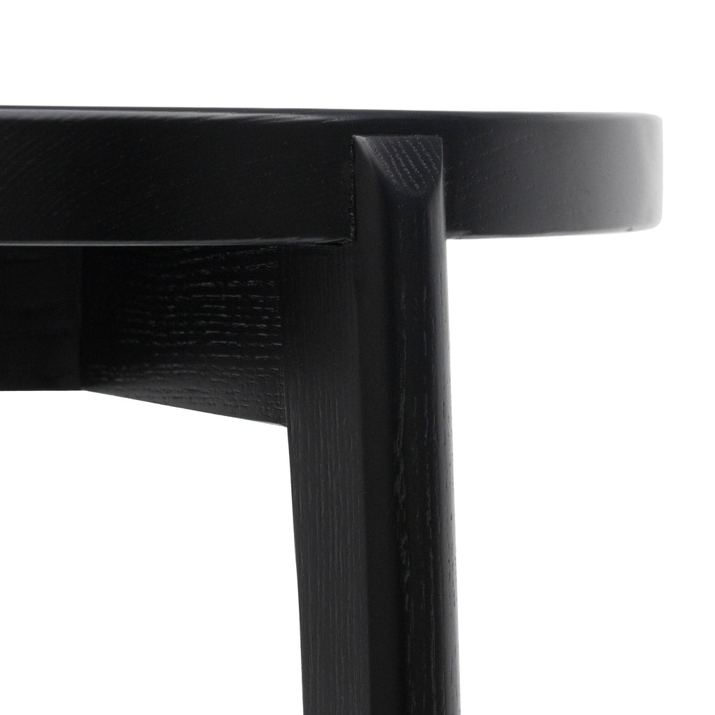 65cm Solid wood Amalfi Bar Stool - Full Black - Last one