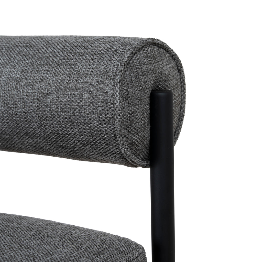 65cm Fabric Amalfi Bar Stool - Spec Smoke Grey (Set of 2)