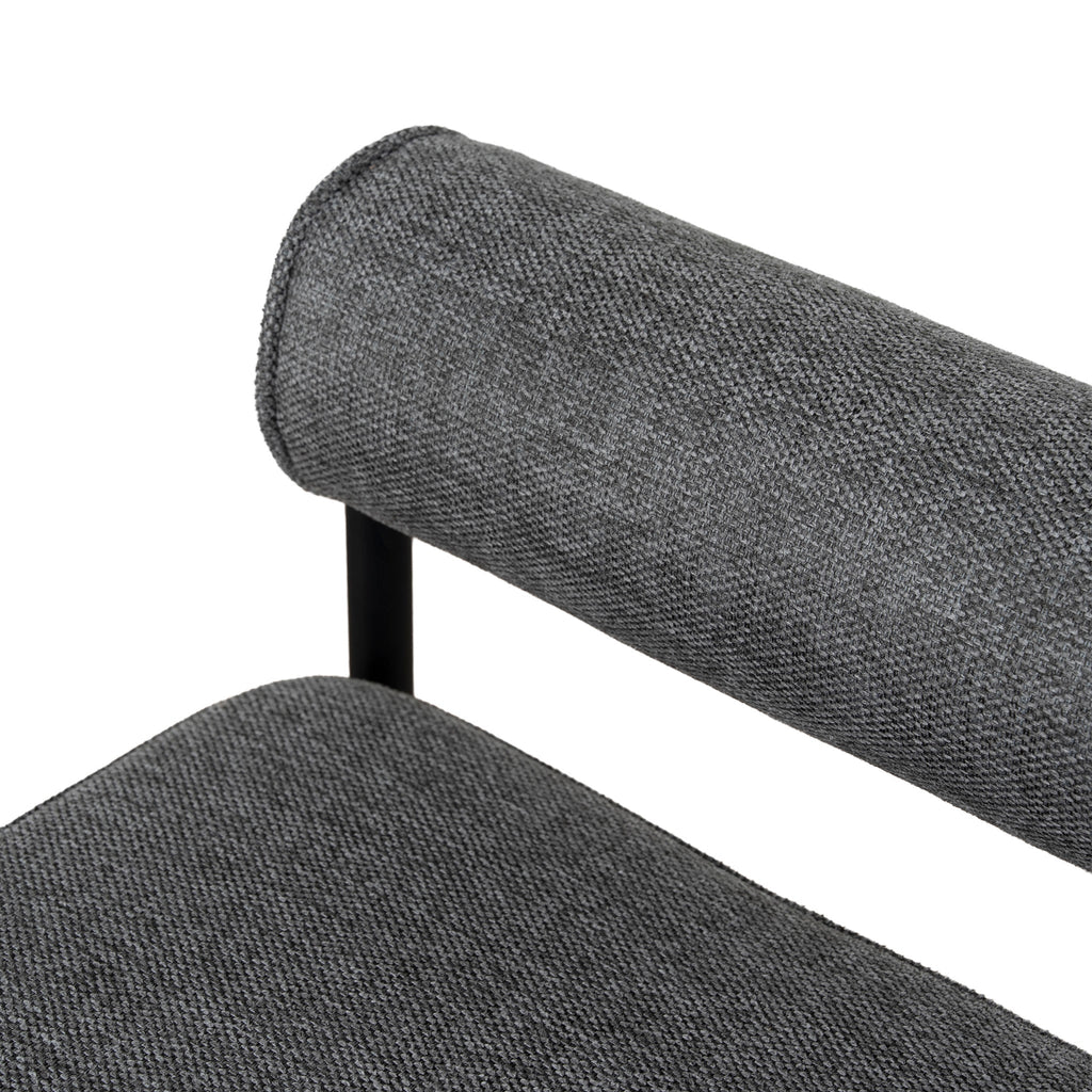 65cm Fabric Amalfi Bar Stool - Spec Smoke Grey (Set of 2)