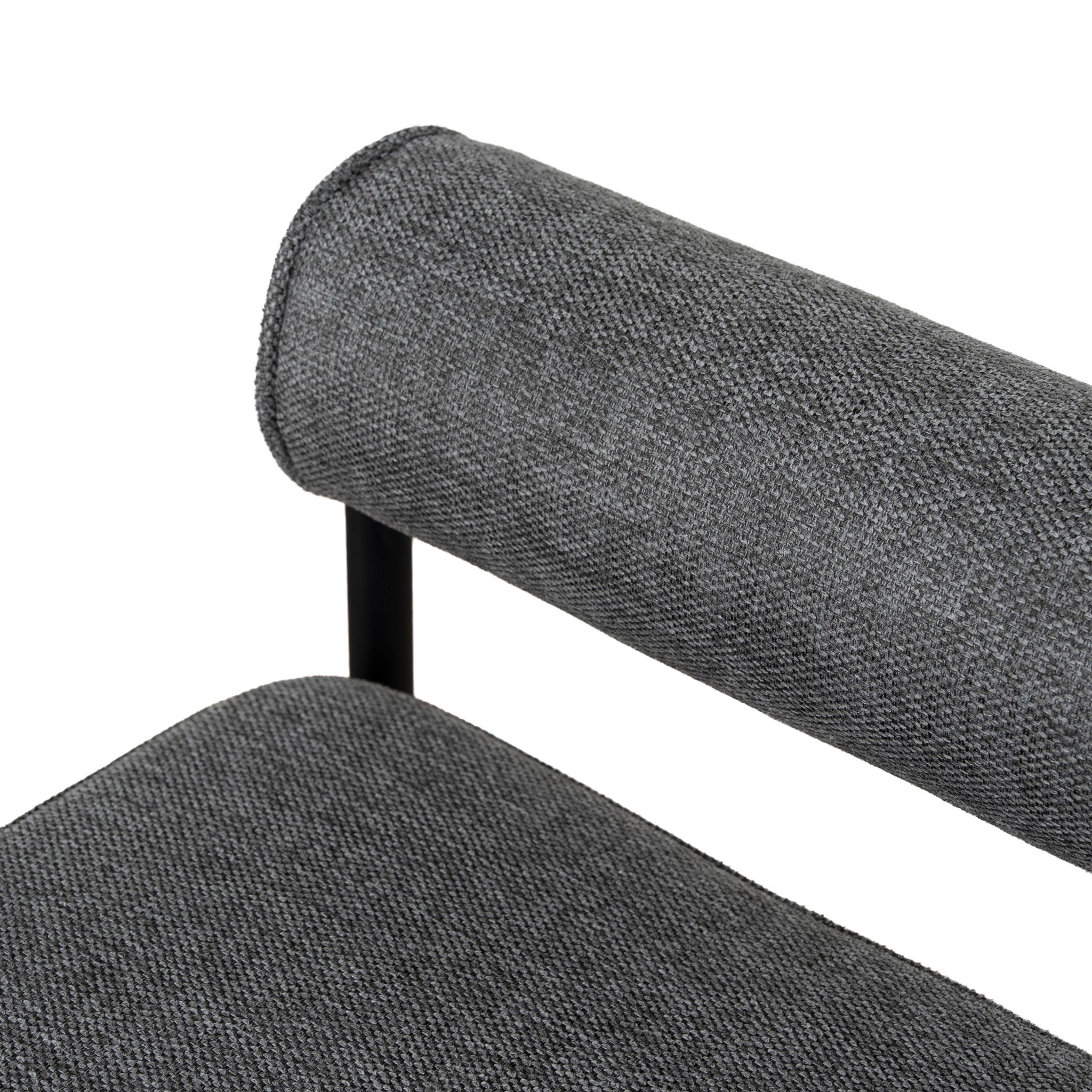 65cm Fabric Amalfi Bar Stool - Spec Smoke Grey (Set of 2)