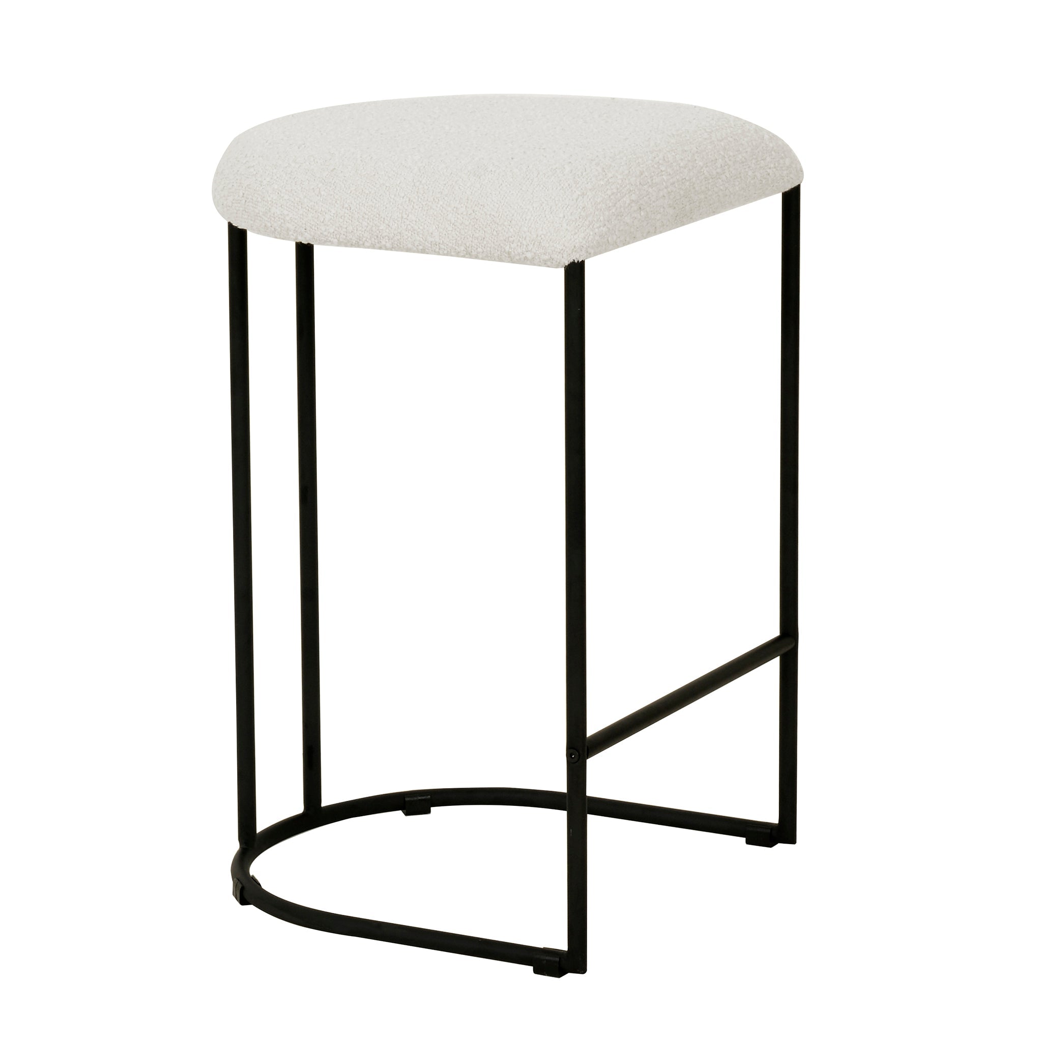 65cm Amalfi Bar Stool - Cottage White Boucle (Set of 2)