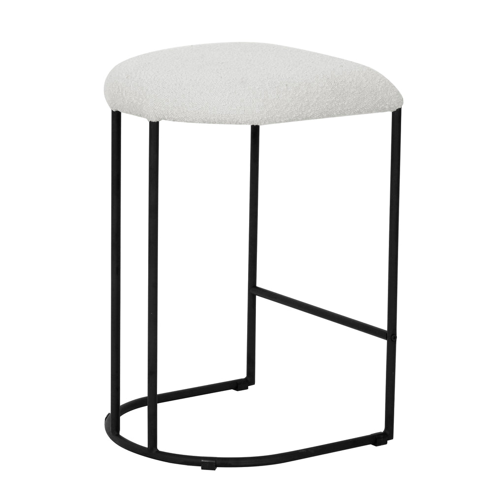 65cm Amalfi Bar Stool - Cottage White Boucle (Set of 2)
