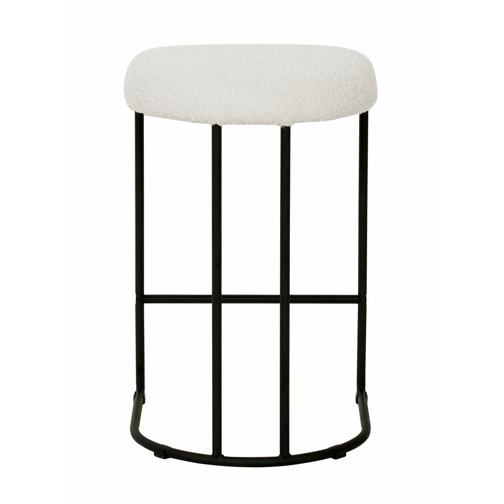 65cm Amalfi Bar Stool - Cottage White Boucle (Set of 2)