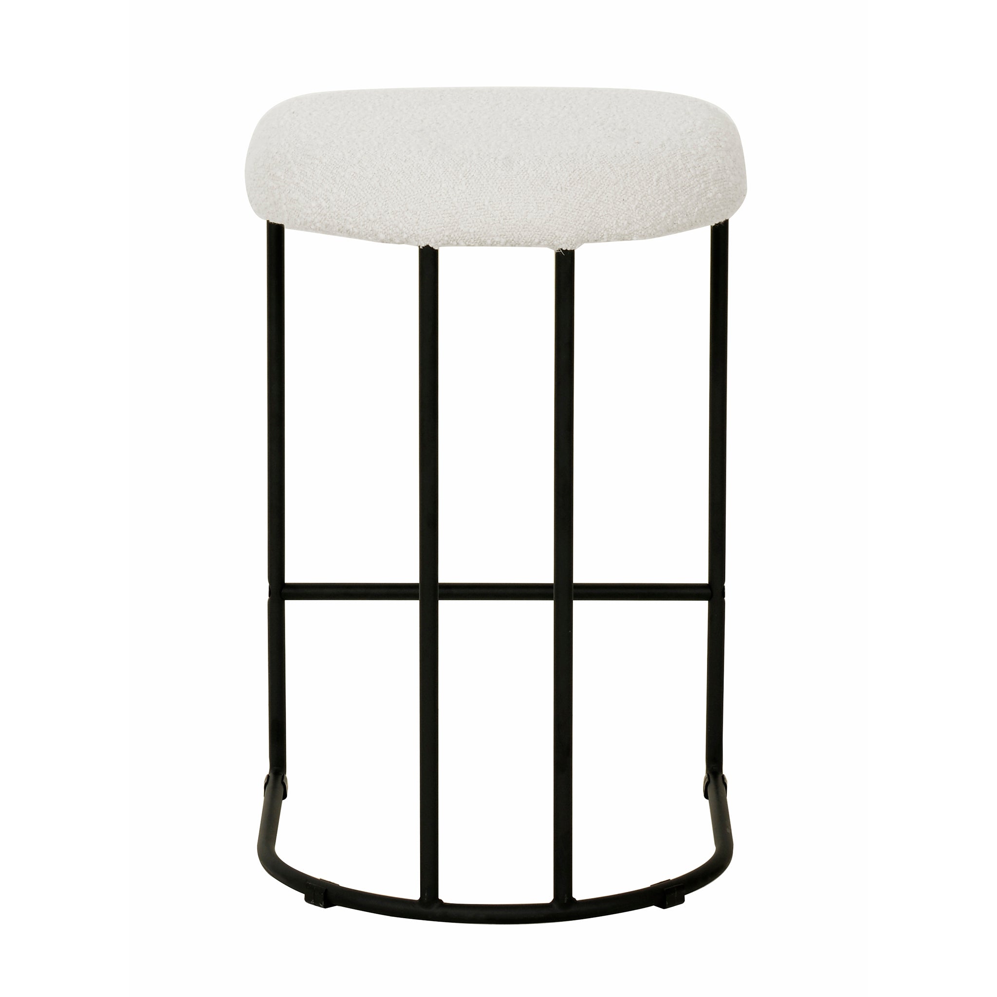 65cm Amalfi Bar Stool - Cottage White Boucle (Set of 2)