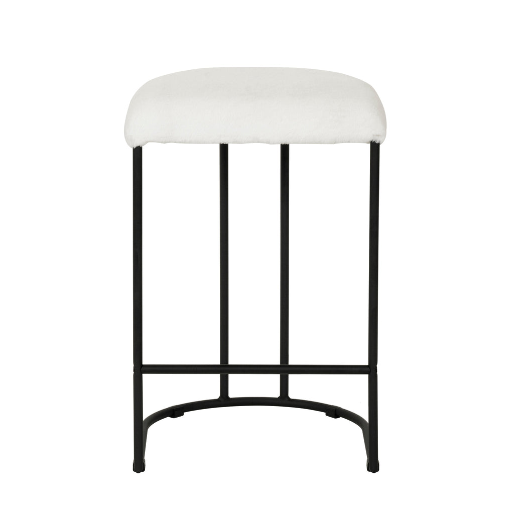 65cm Amalfi Bar Stool - Cloud Fur (Set of 2)