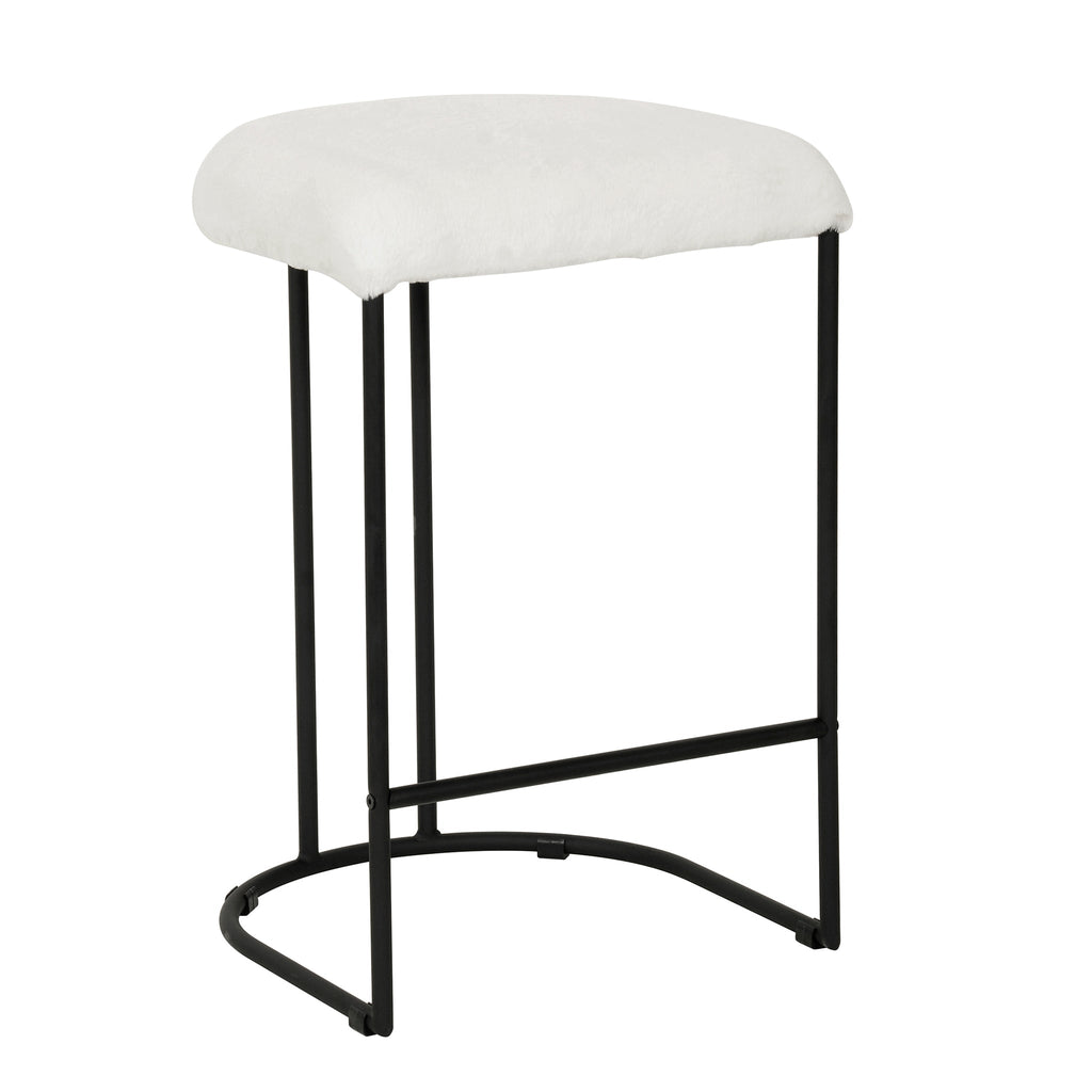 65cm Amalfi Bar Stool - Cloud Fur (Set of 2)