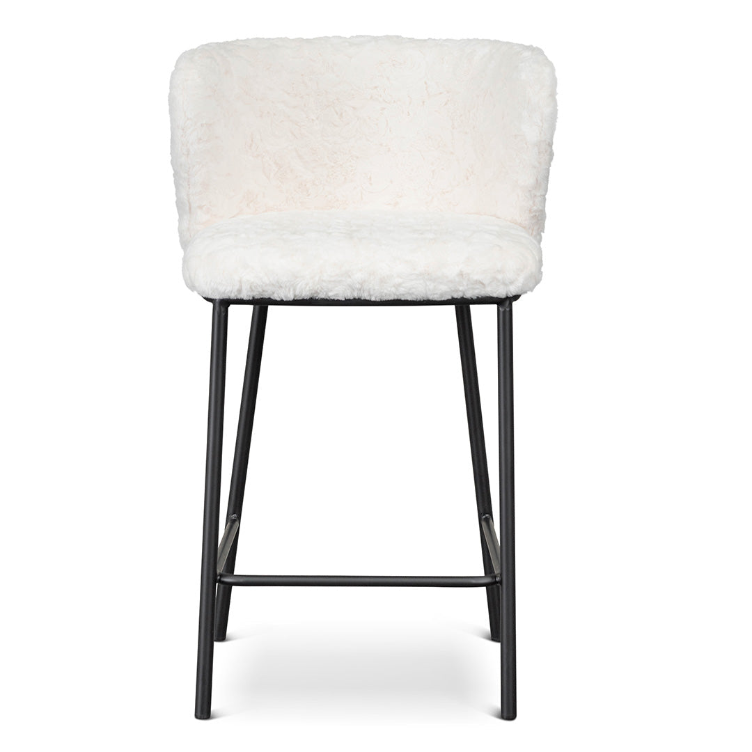 65cm Fabric Amalfi Bar Stool - Cloud Fur (Set of 2)