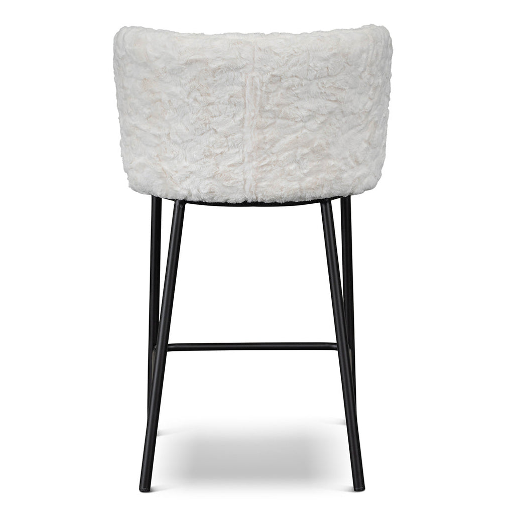 65cm Fabric Amalfi Bar Stool - Cloud Fur (Set of 2)