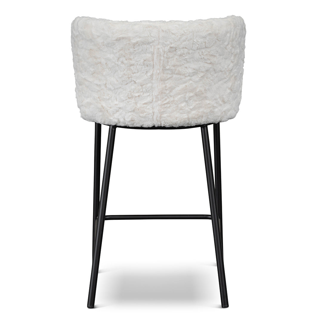 65cm Fabric Amalfi Bar Stool - Cloud Fur (Set of 2)