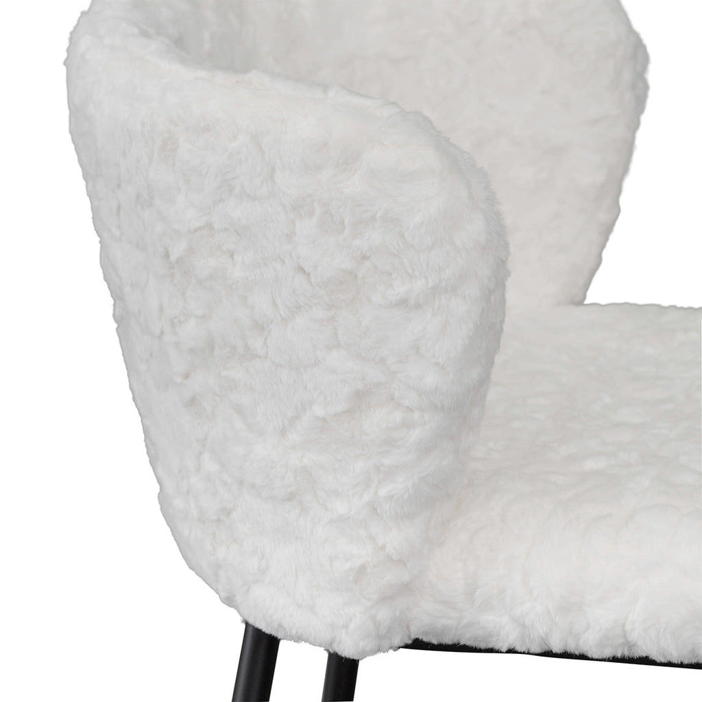 65cm Fabric Amalfi Bar Stool - Cloud Fur (Set of 2)