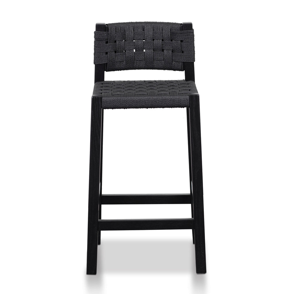 Rattan Amalfi Bar Stool - Black