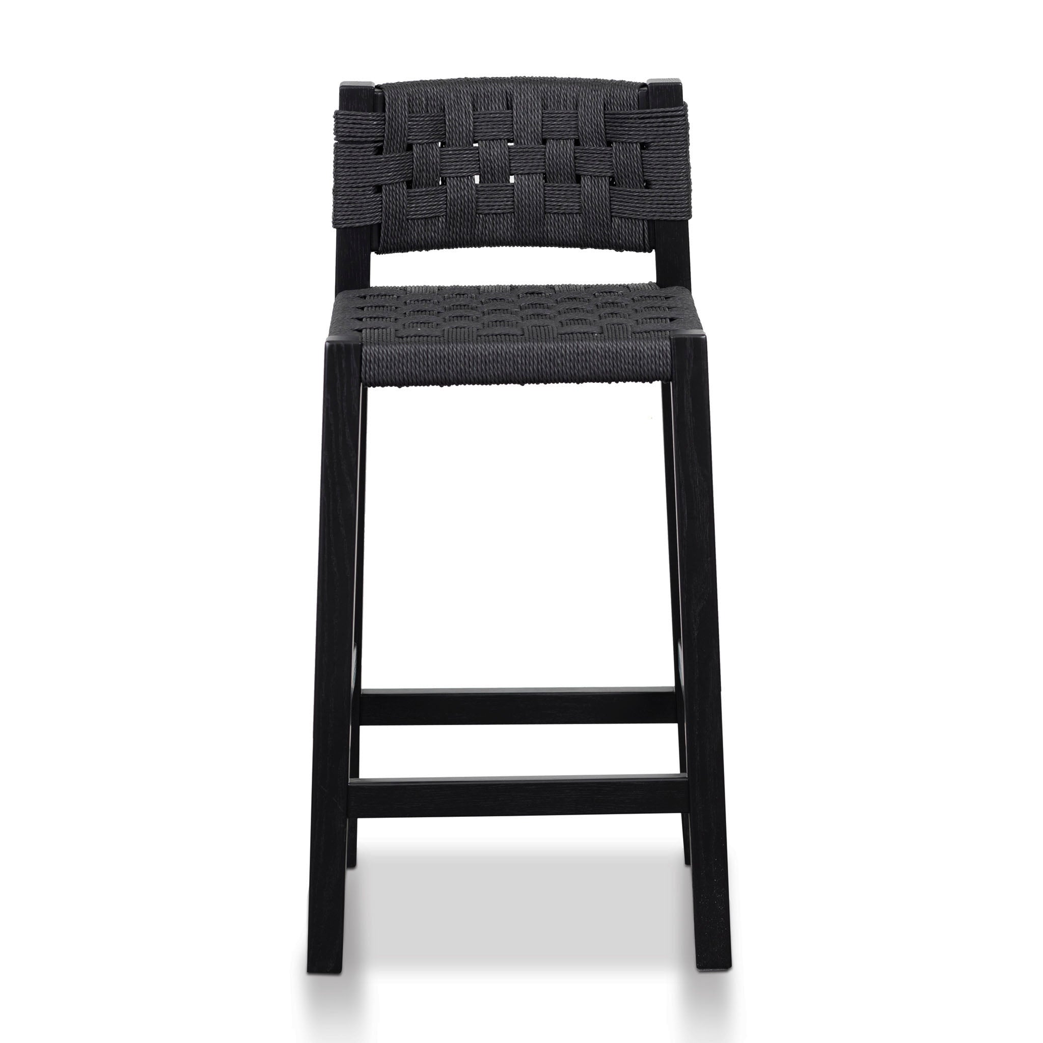 Rattan Amalfi Bar Stool - Black