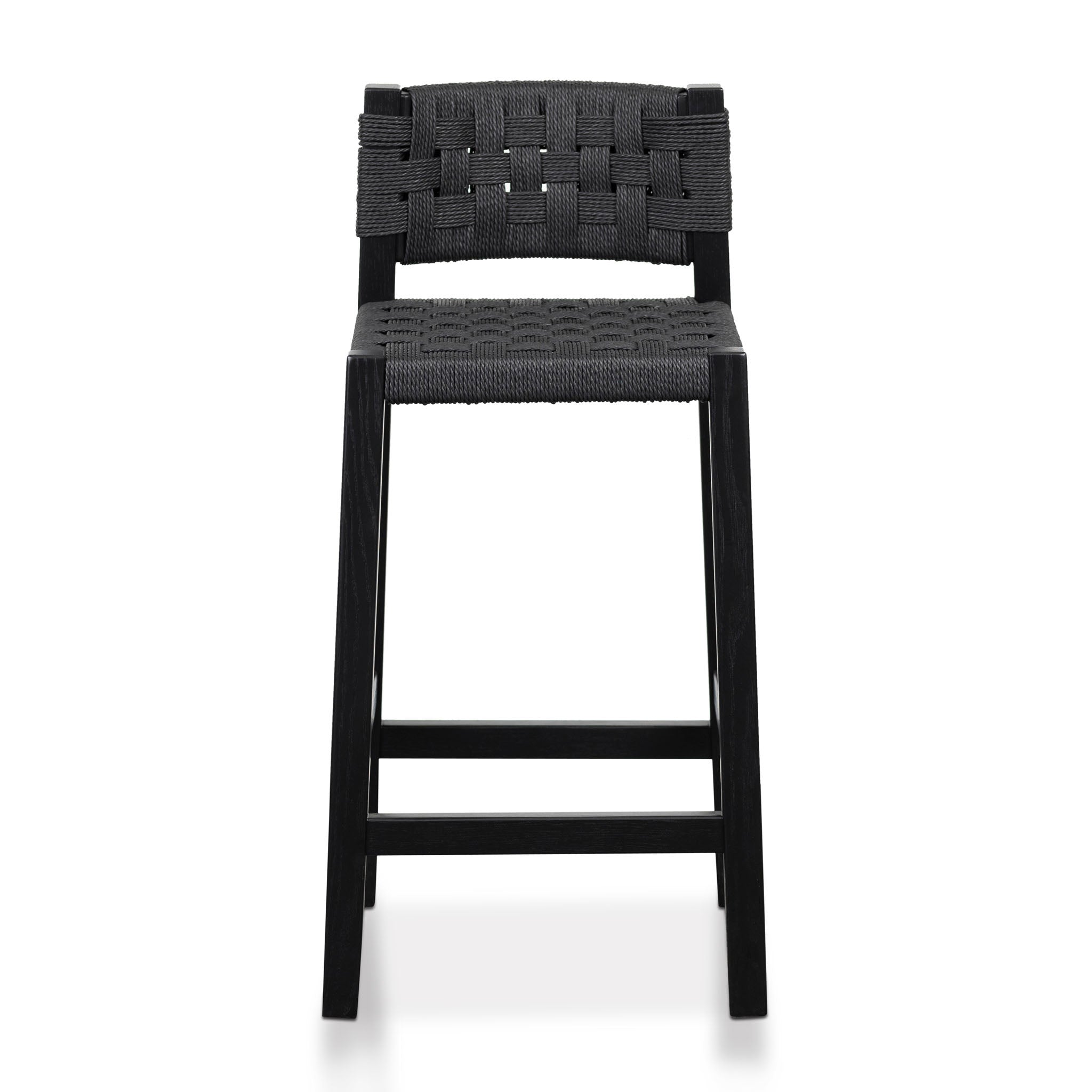 Rattan Amalfi Bar Stool - Black