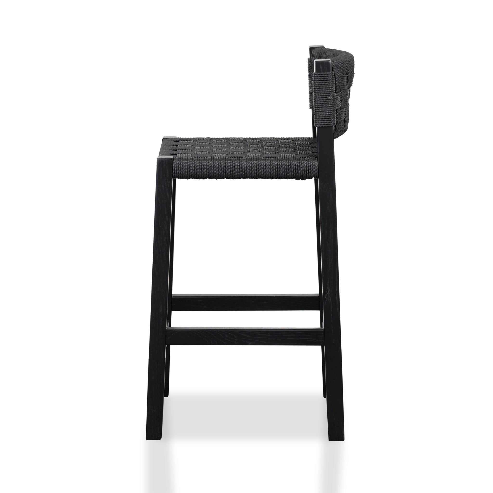Rattan Amalfi Bar Stool - Black